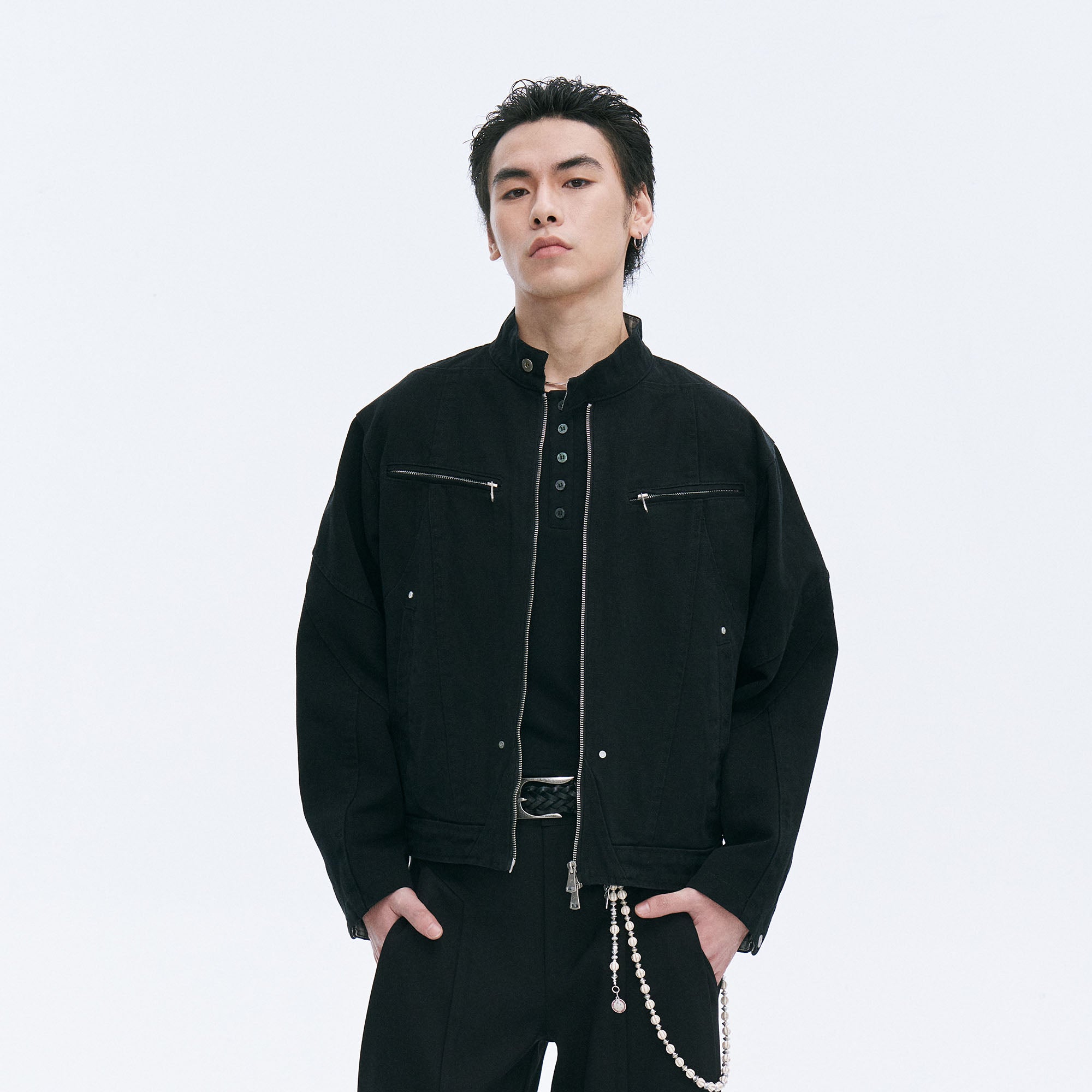 CATSSTAC Check-Lined Harrington Jacket, premium urban and streetwear designers apparel on PROJECTISR.com, CATSSTAC