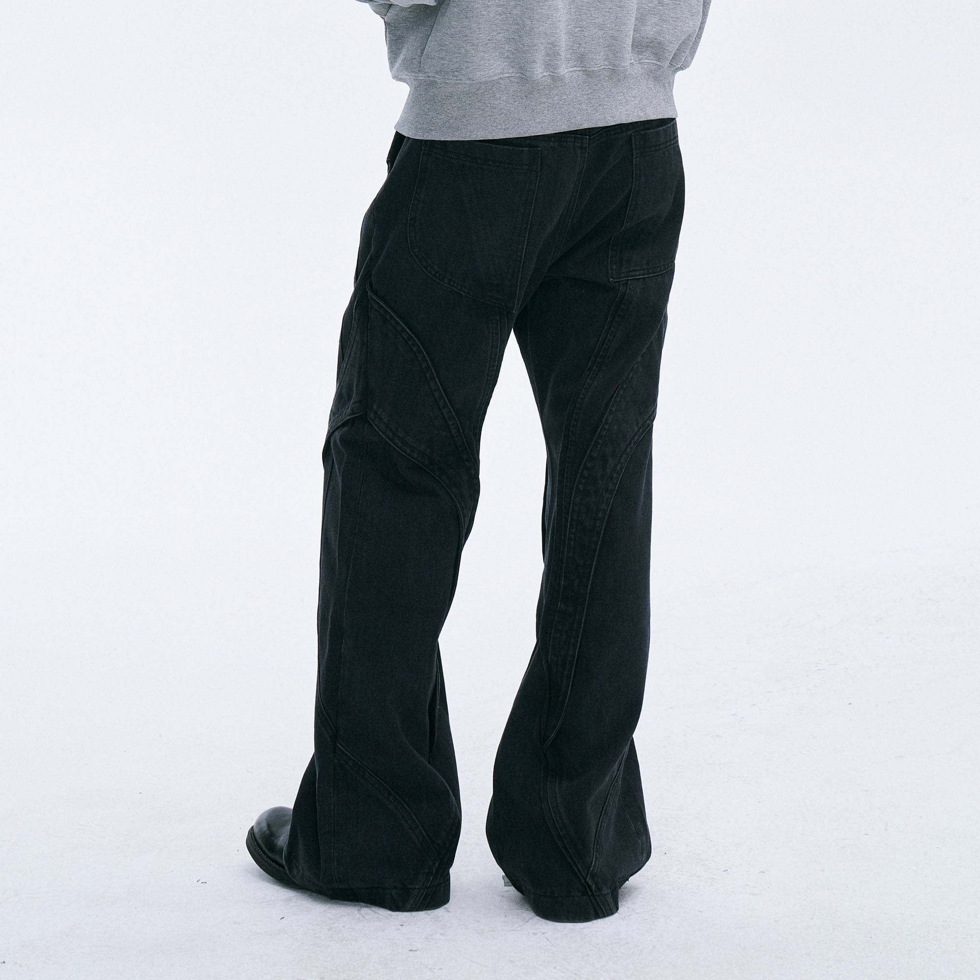 CATSSTAC Curved Panel Straight-Leg Jeans, premium urban and streetwear designers apparel on PROJECTISR.com, CATSSTAC