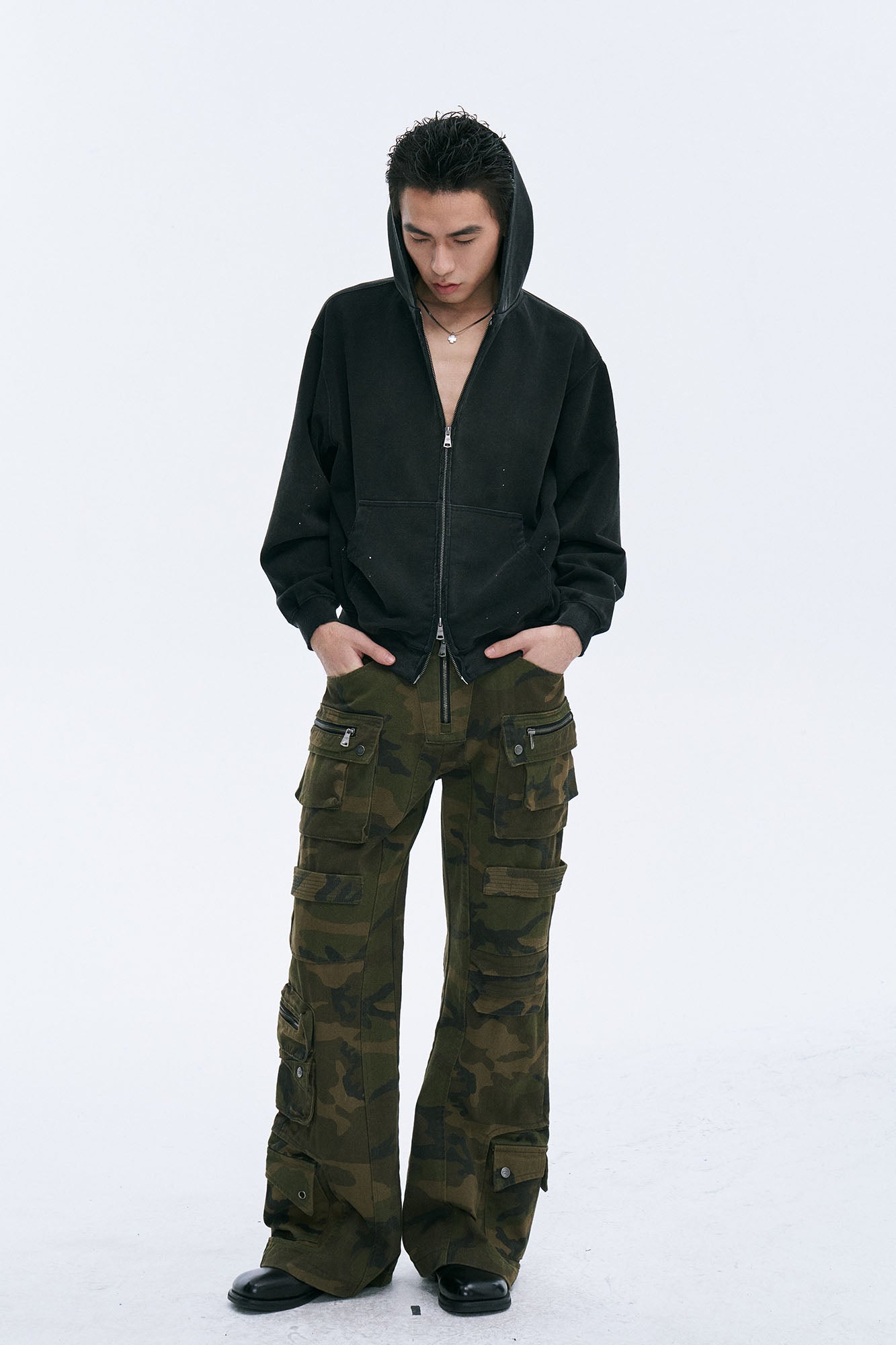 CATSSTAC Rugged Wash Zip Hoodie, premium urban and streetwear designers apparel on PROJECTISR.com, CATSSTAC