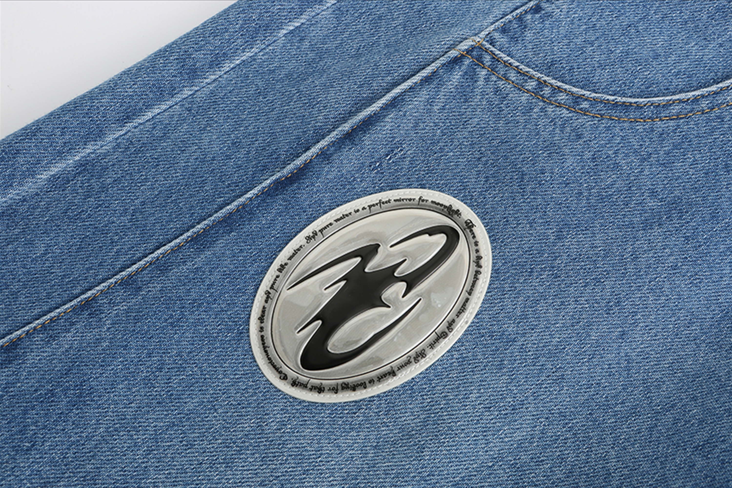 CYCYCY Deconstructed Double-Waist Washed Jeans