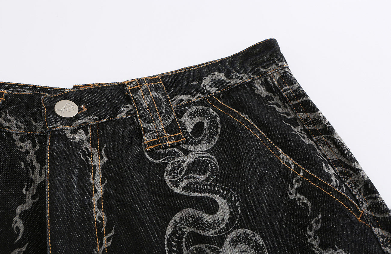CYCYCY Serpentine Strap Buckled Flared Jeans