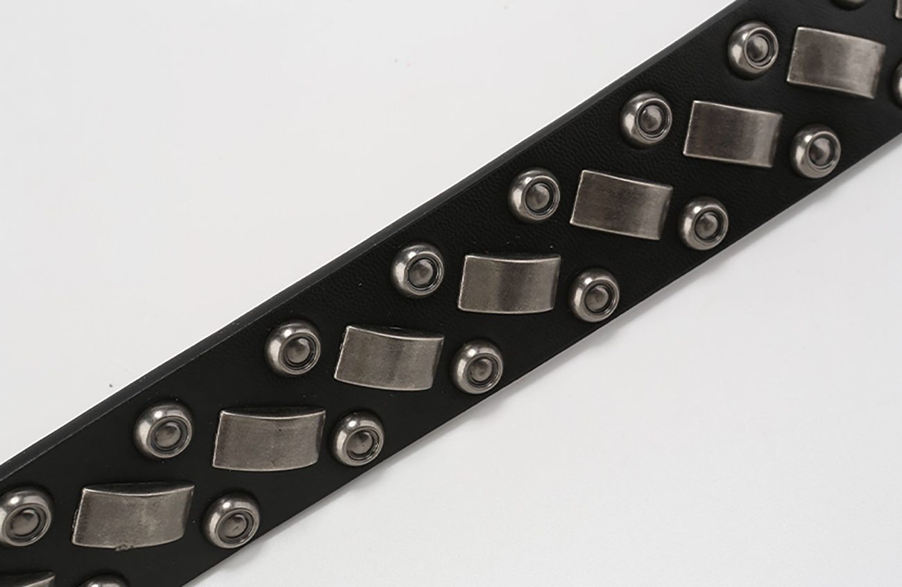 CYCYCY Studded Filigree Leather Belt