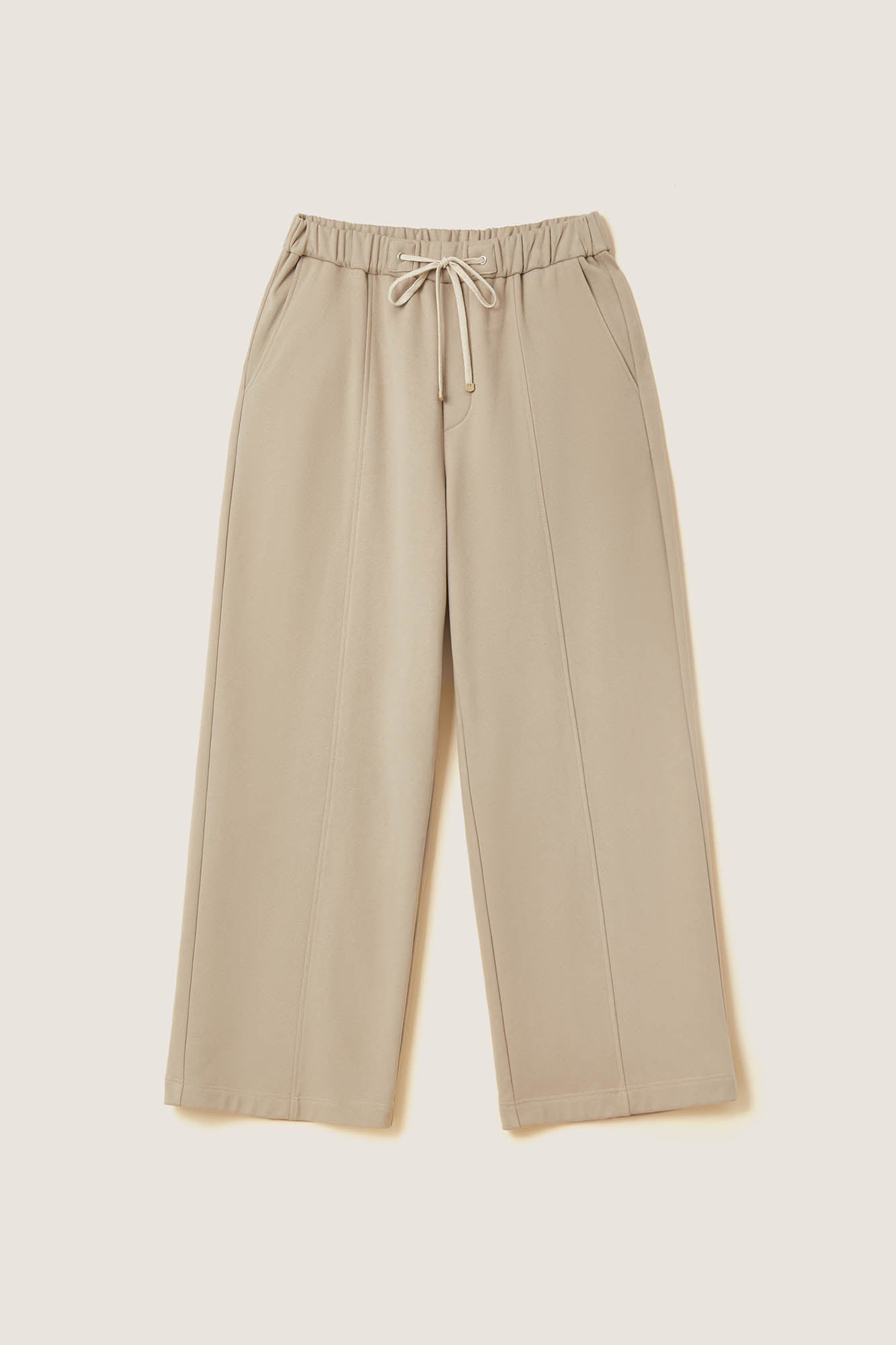 OPICLOTH Essential Fleece-Lined Spliced Wide-Leg Pants