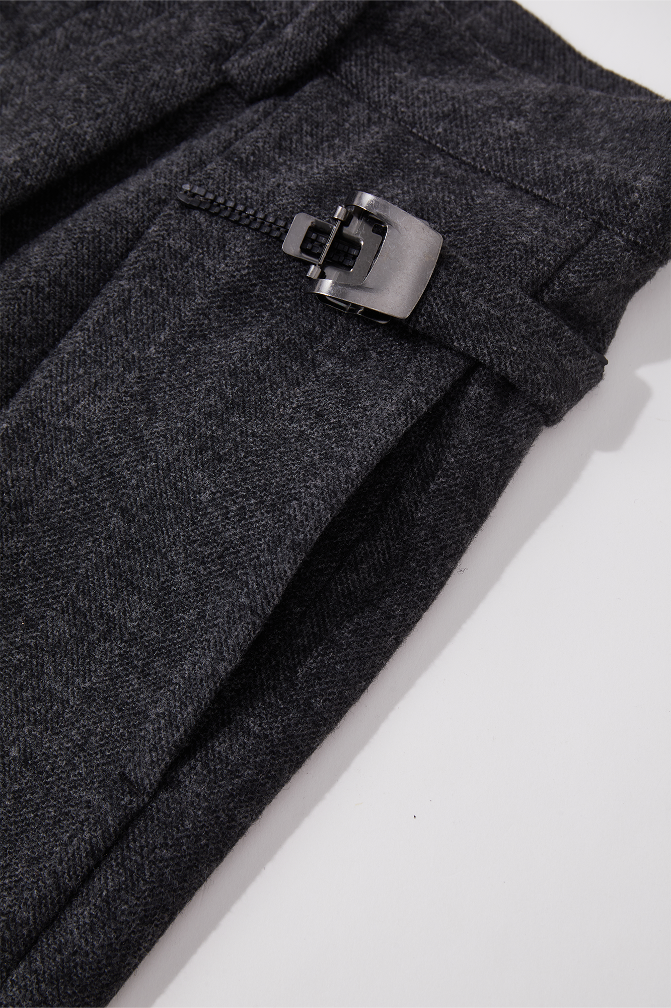 OPICLOTH Herringbone Pleated Wool-Blend Trousers, premium urban and streetwear designers apparel on PROJECTISR.com, OPICLOTH