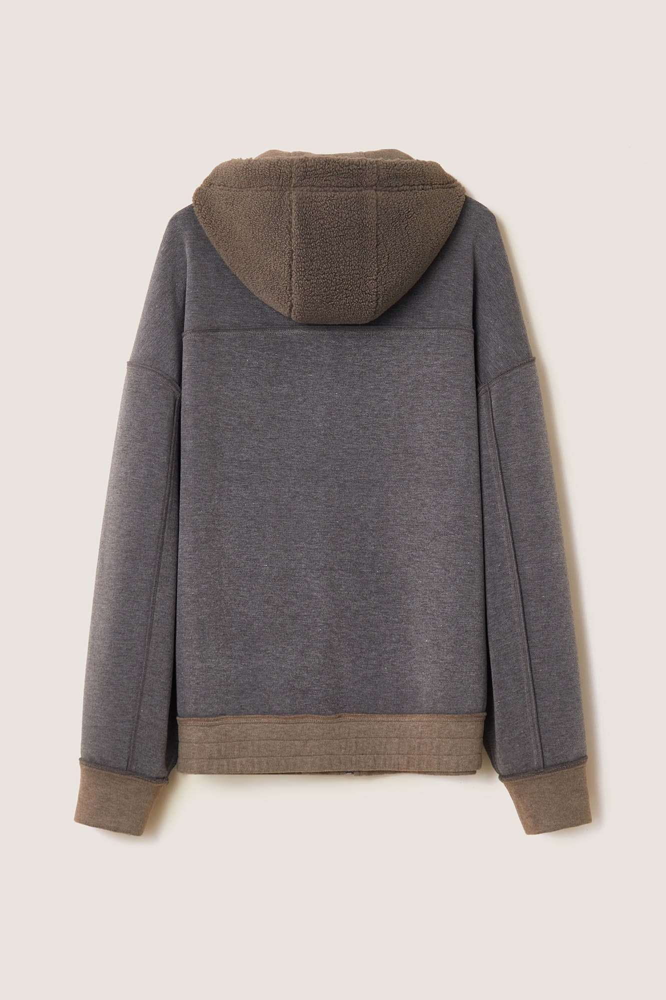 OPICLOTH Fleece-Lined Collared Hooded Jacket