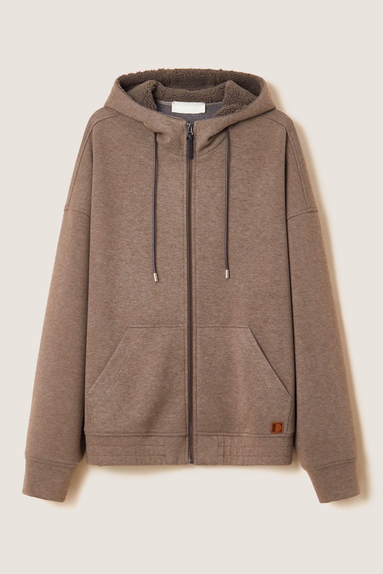 OPICLOTH Fleece-Lined Collared Hooded Jacket