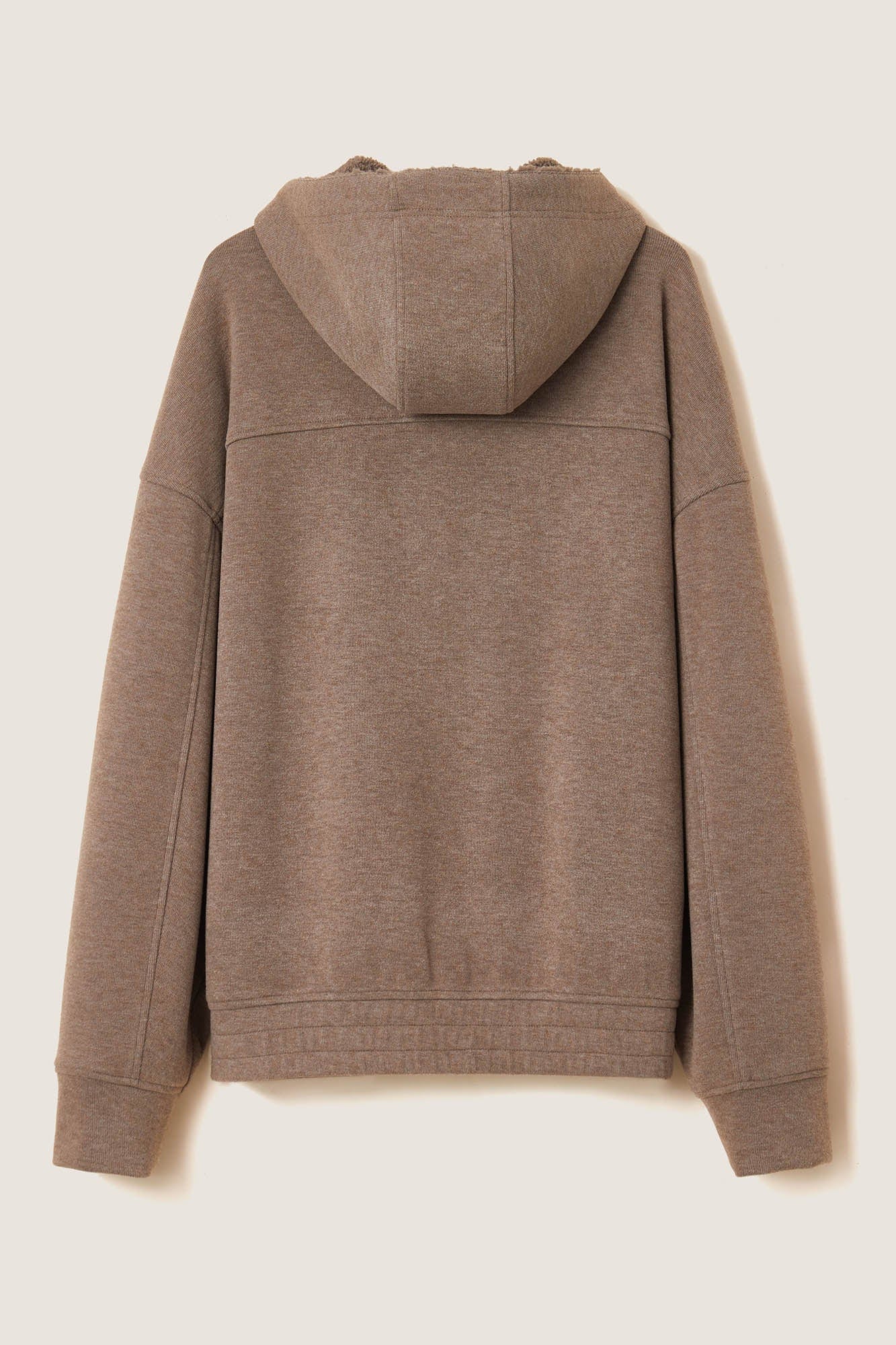 OPICLOTH Fleece-Lined Collared Hooded Jacket