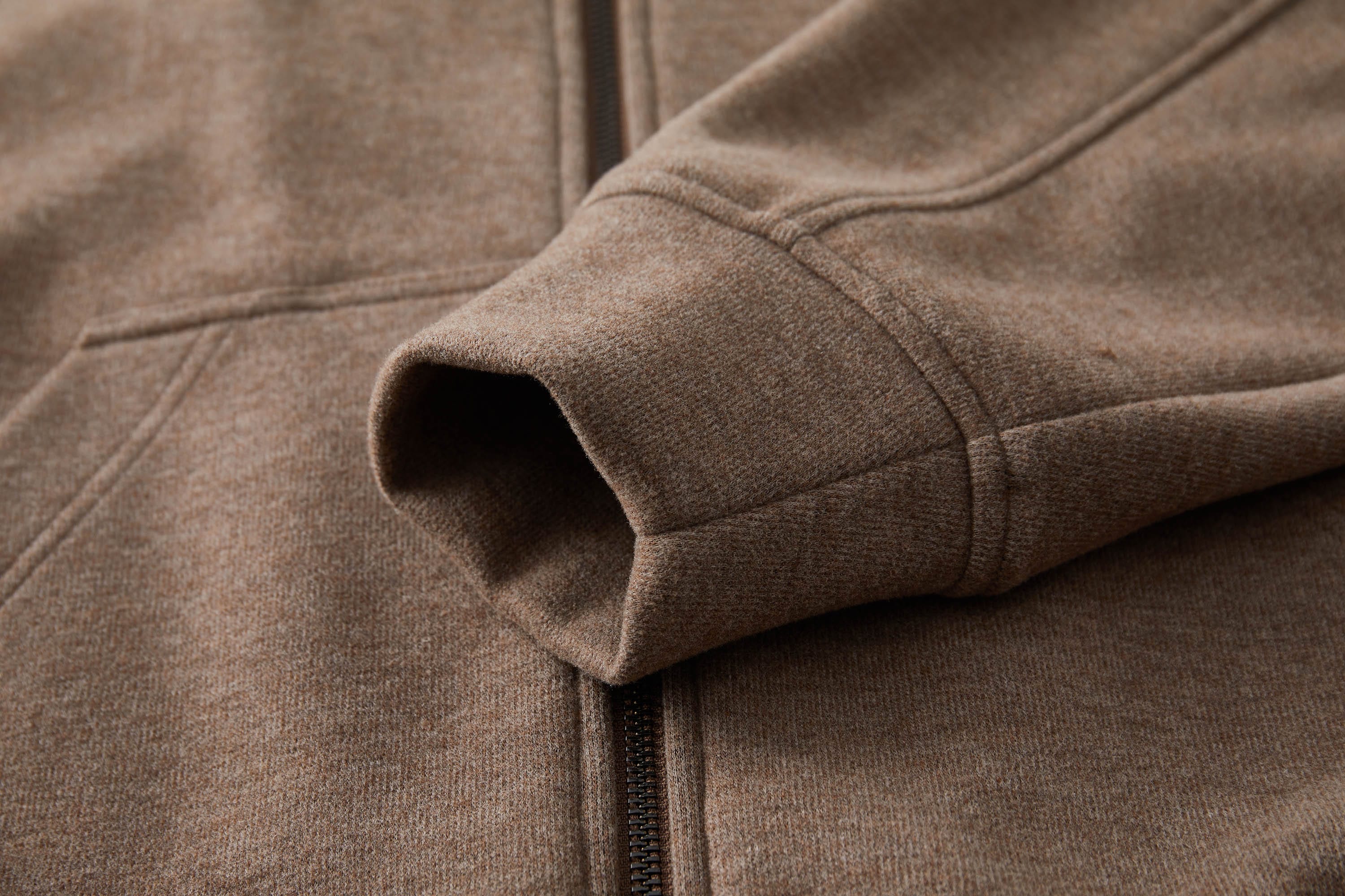 OPICLOTH Fleece-Lined Collared Hooded Jacket