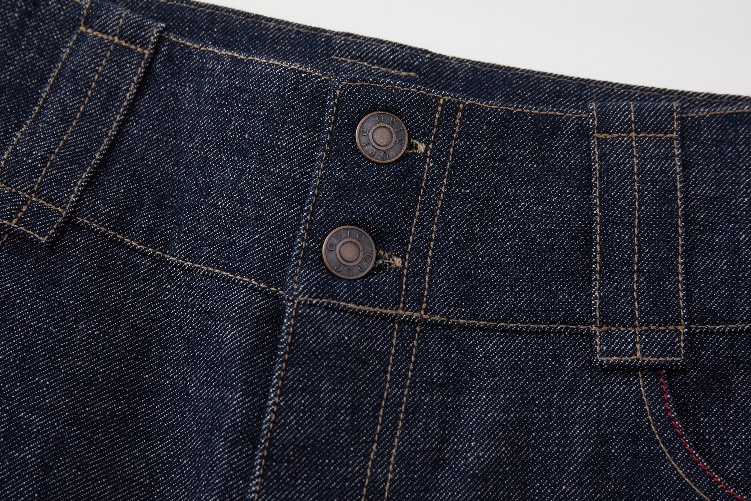 OPICLOTH Essential Stitched Cropped Raw Jeans, premium urban and streetwear designers apparel on PROJECTISR.com, OPICLOTH
