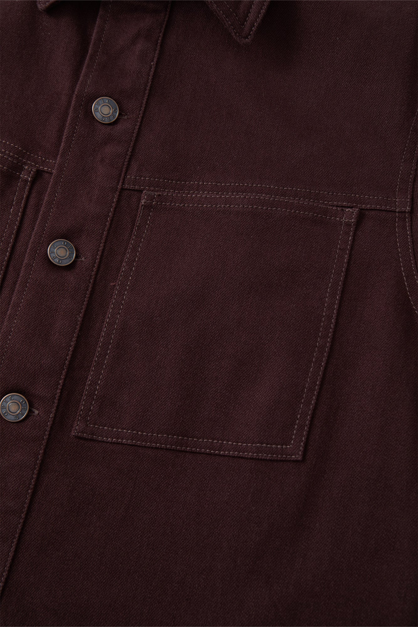 OPICLOTH Washed Patch-Pockets Curved-Cuffs Jacket