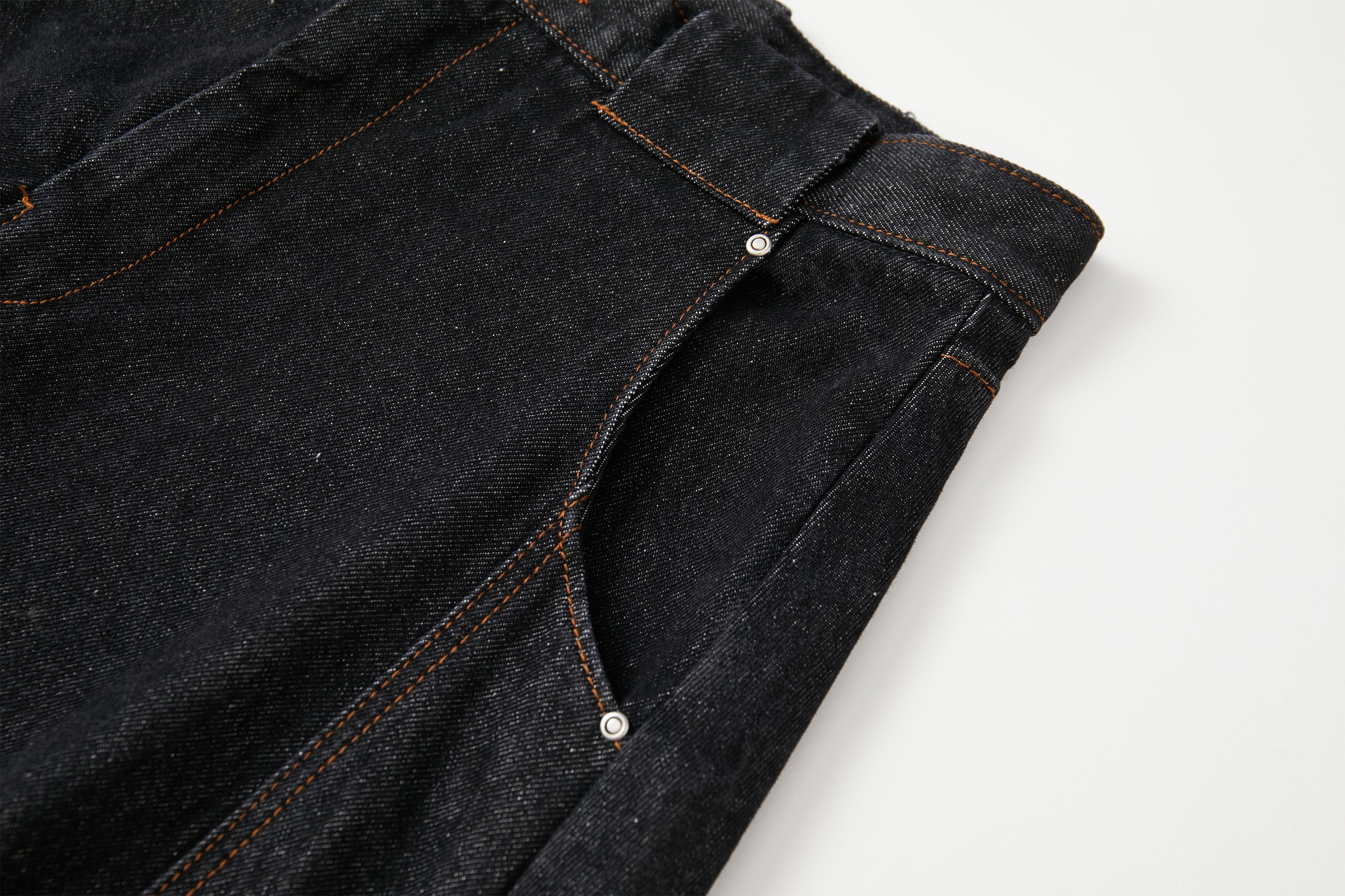 OPICLOTH Curved Panel Oversized Raw Jeans, premium urban and streetwear designers apparel on PROJECTISR.com, OPICLOTH