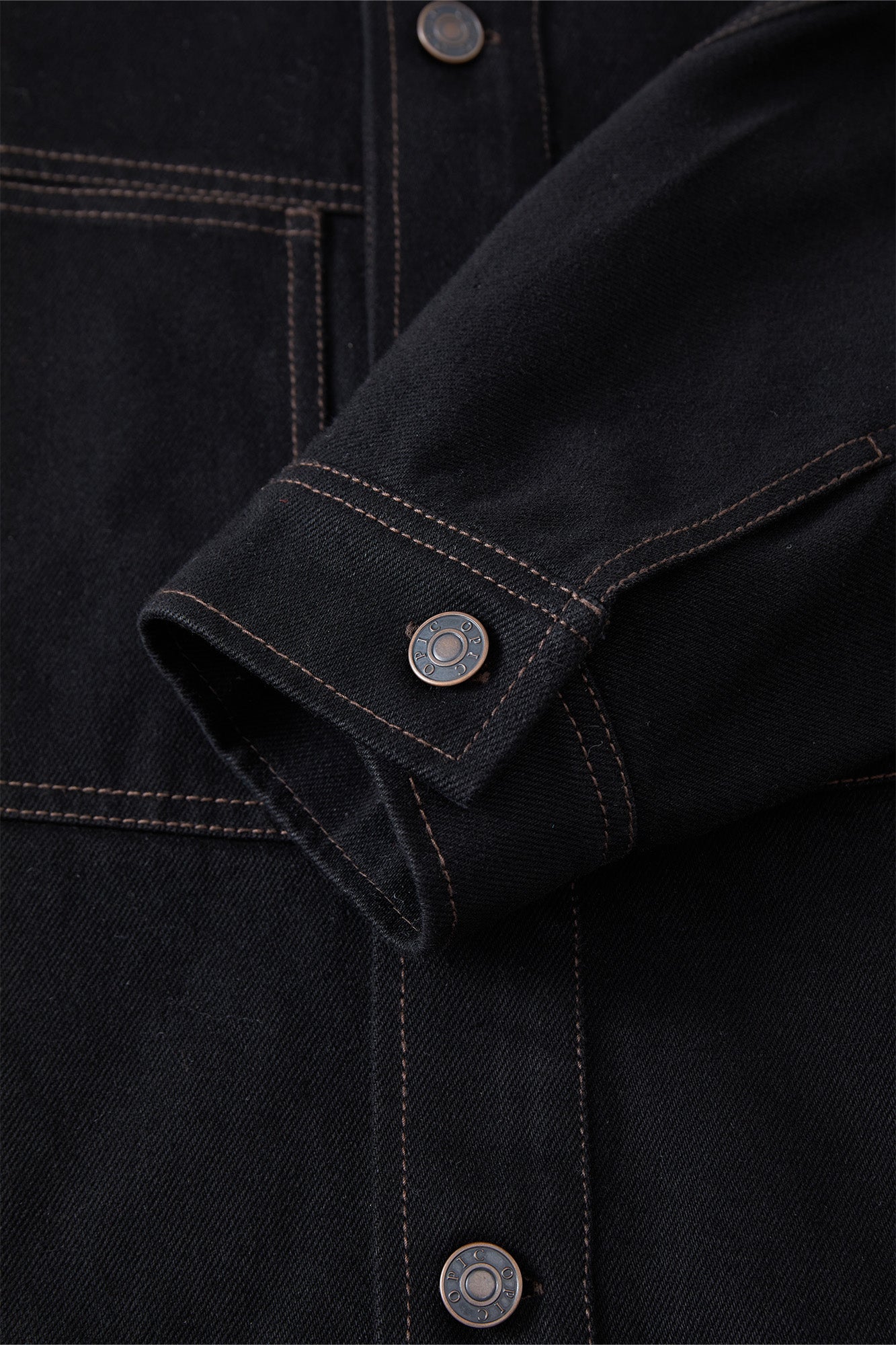 OPICLOTH Washed Patch-Pockets Curved-Cuffs Jacket