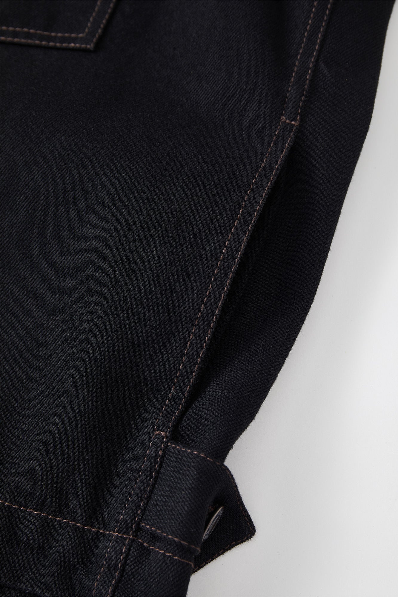 OPICLOTH Washed Patch-Pockets Curved-Cuffs Jacket