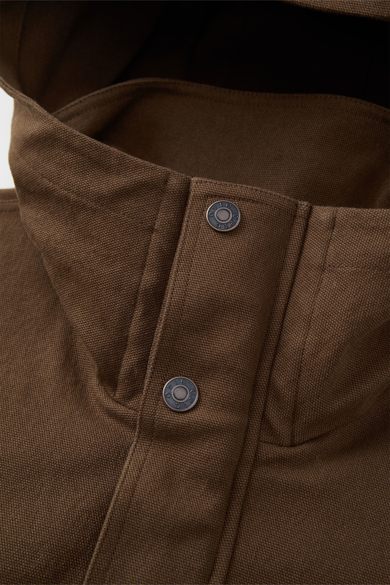 OPICLOTH Stand-Collar Drawstring Utility Hooded Jacket