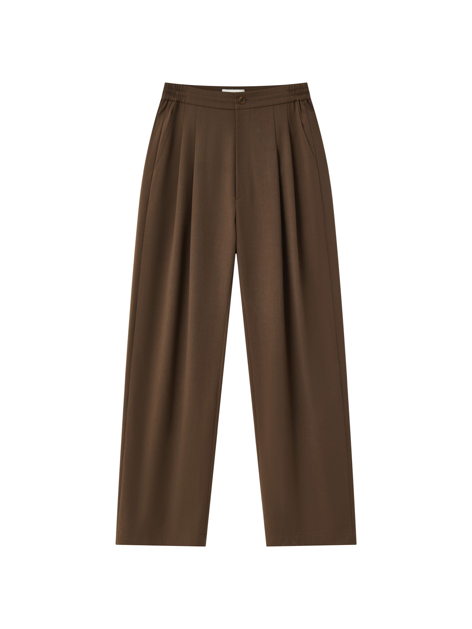 OPICLOTH Wool-Blend Pleated Drawstring Trousers