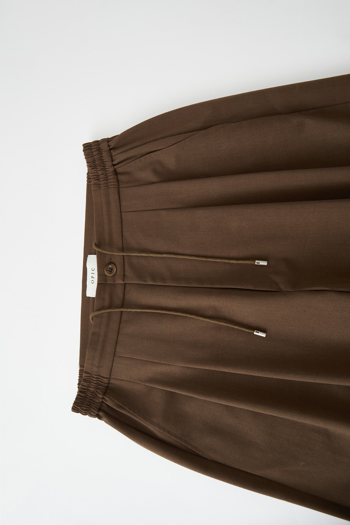 OPICLOTH Wool-Blend Pleated Drawstring Trousers