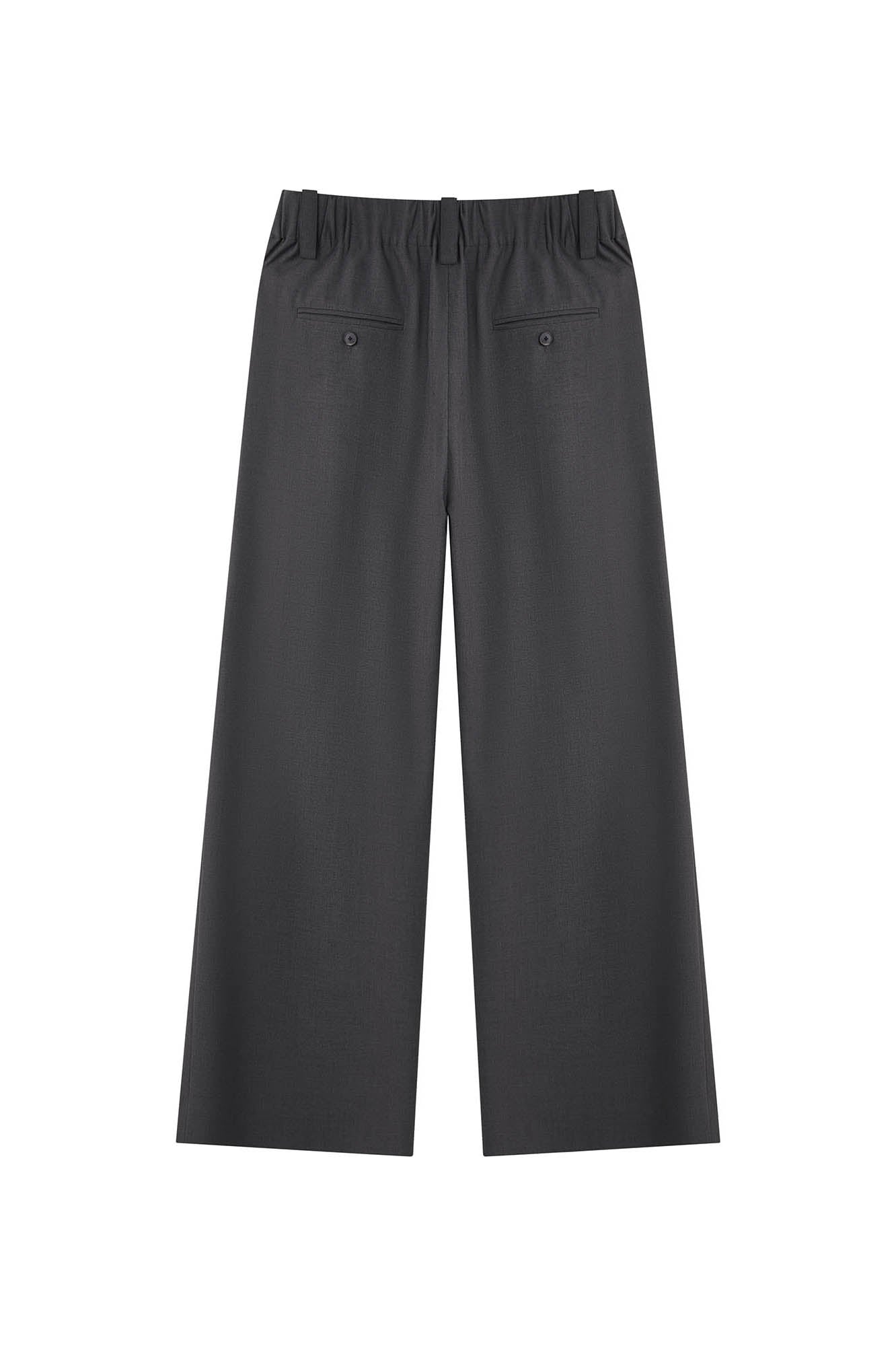 OPICLOTH Pleated Tapered Waist Straight-Leg Trousers