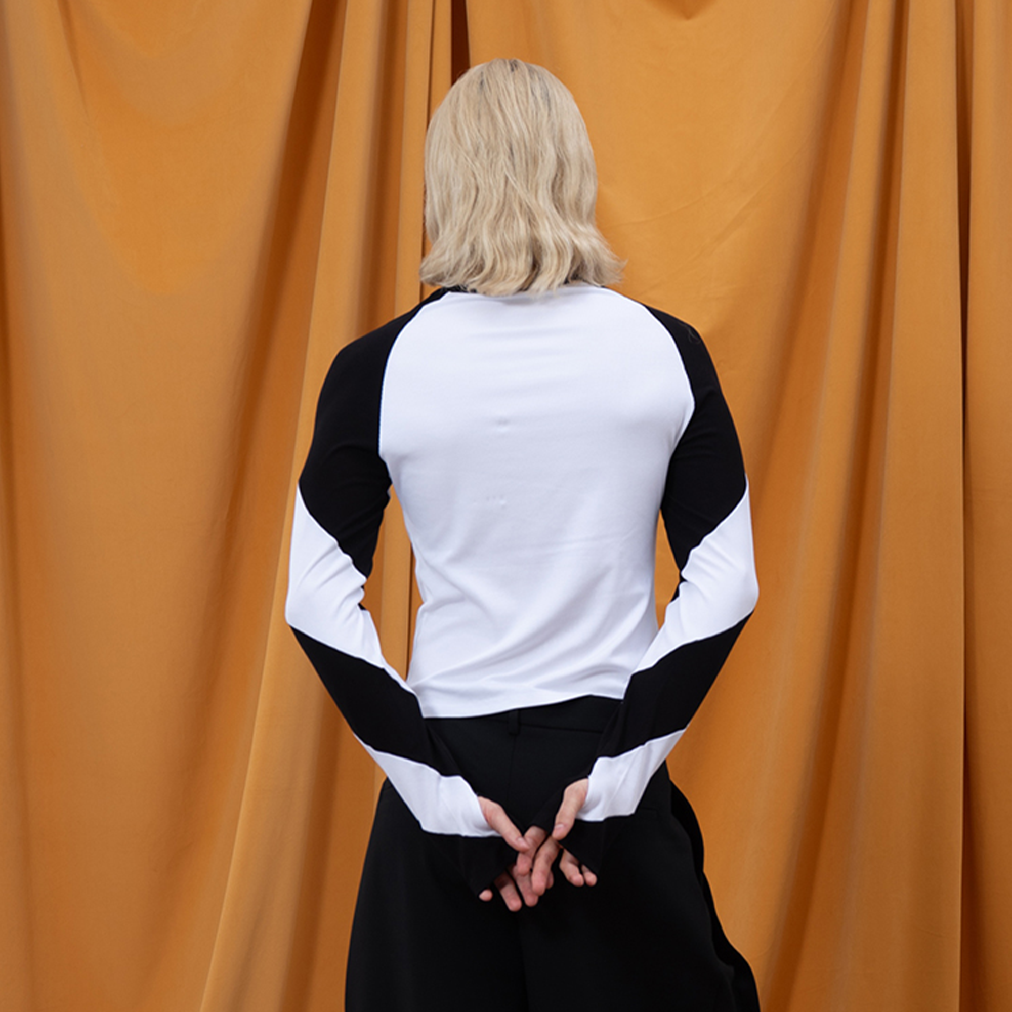 CLP Spiral Spliced Slim-Fit Long-Sleeve Tee
