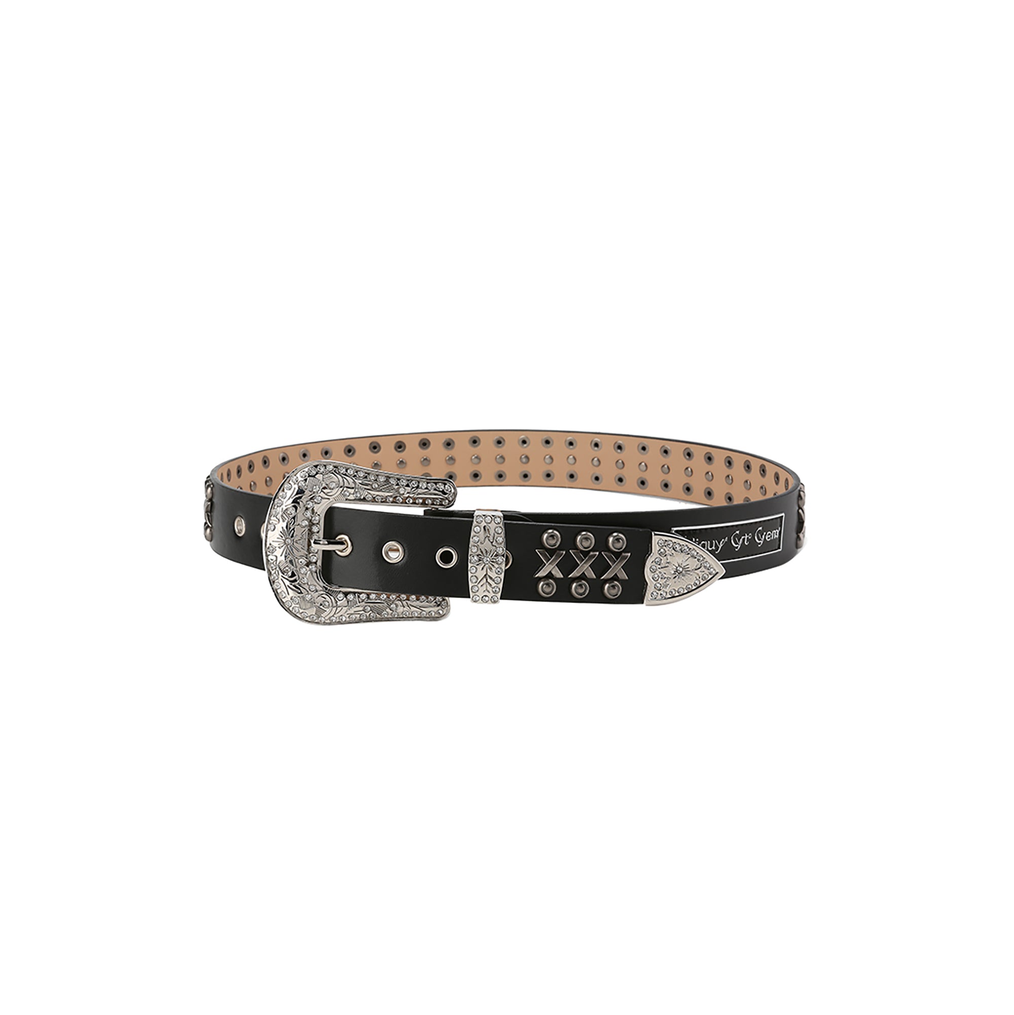 CYCYCY Studded Filigree Leather Belt
