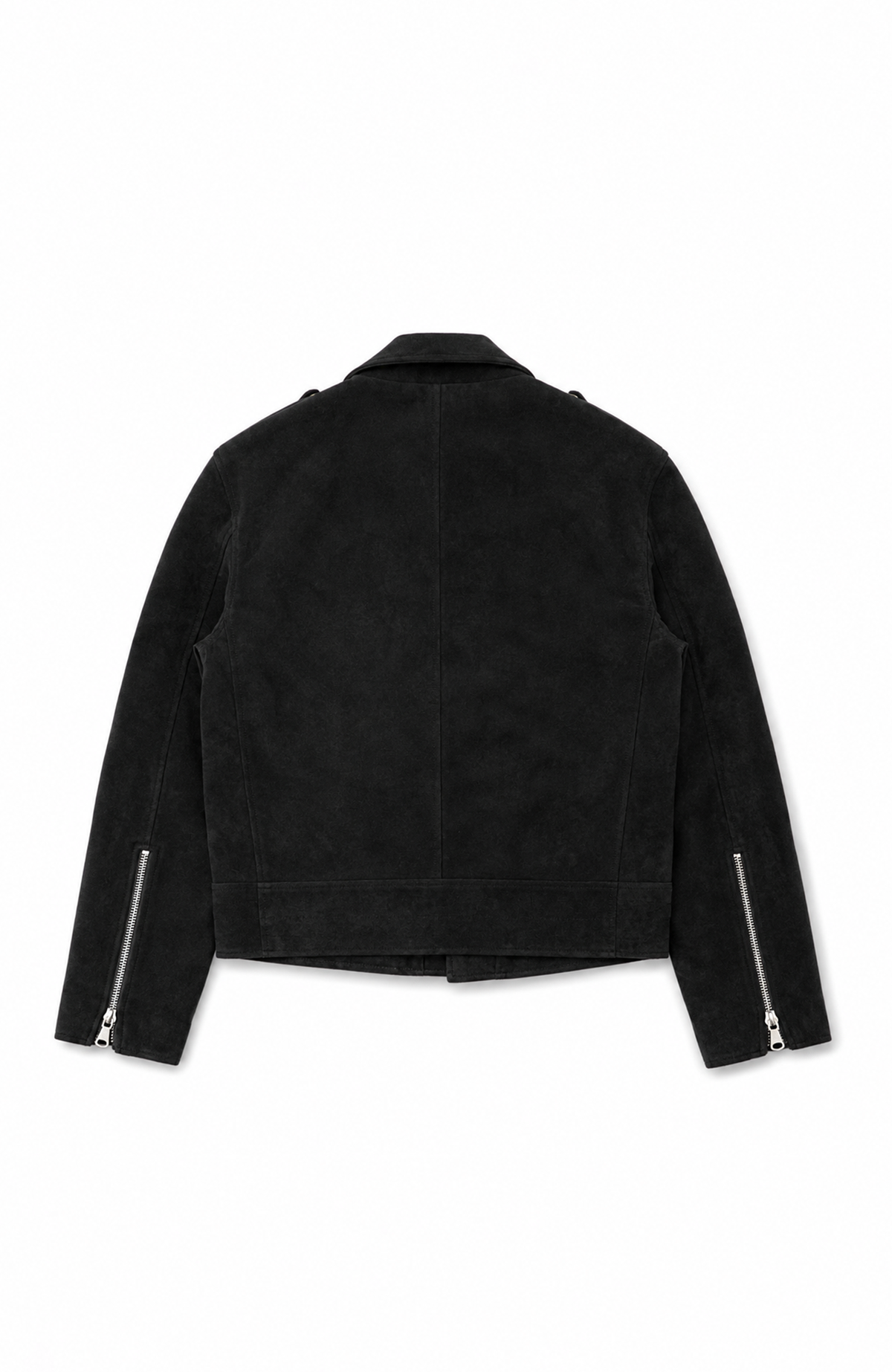IN EXISTENCE Suede-Touch Double-Zip Biker Jacket