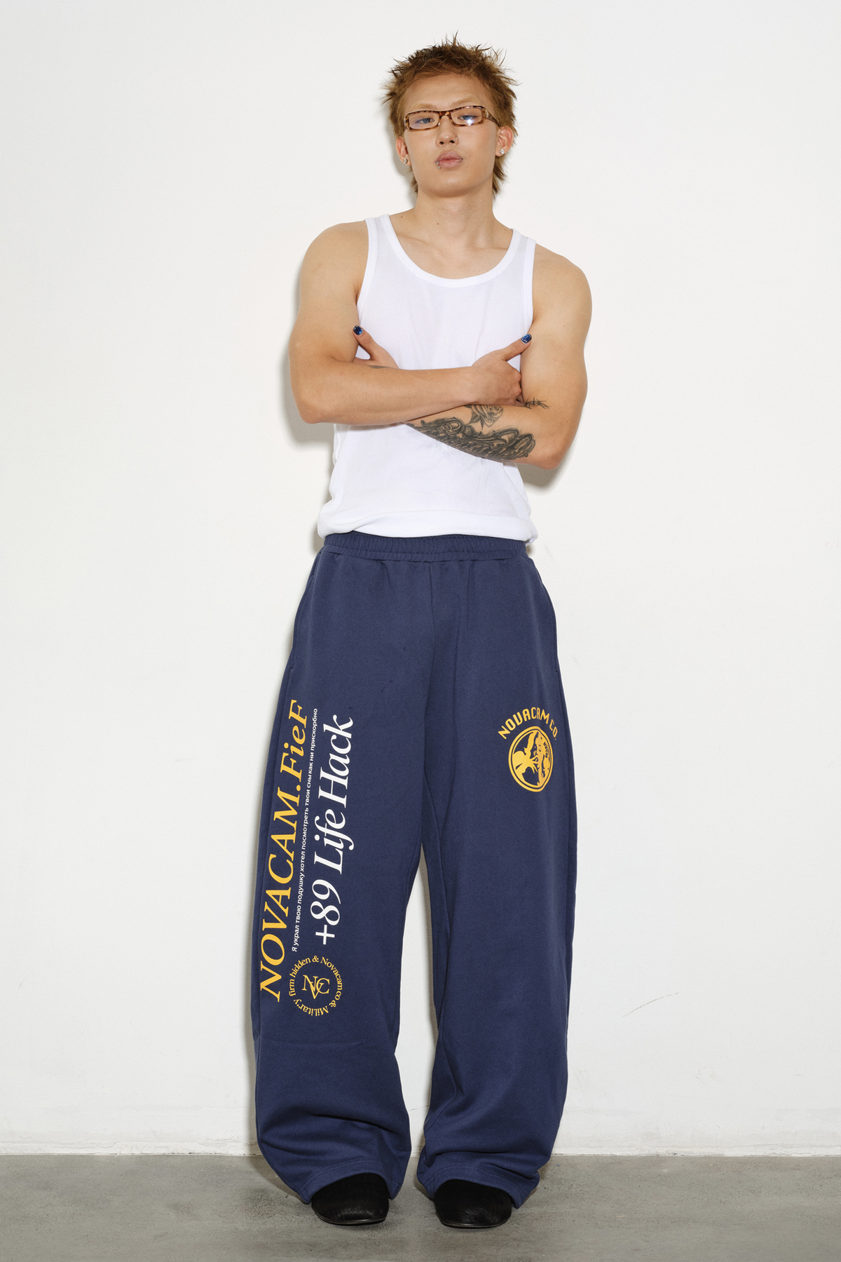 NOVACAM Retro Graphic Sweatpants