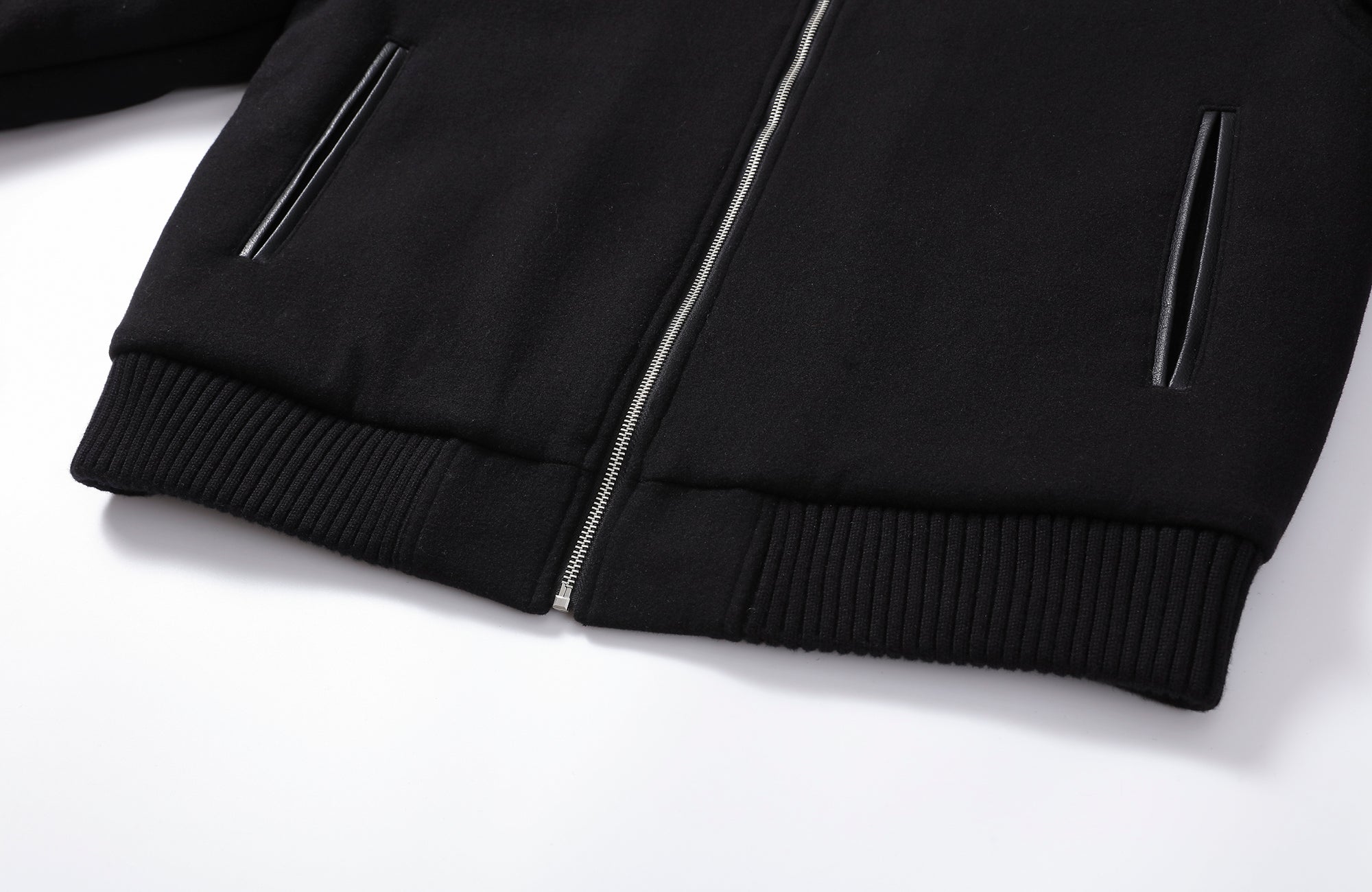 MAKEMORE Studded Collar Wool-Blend Jacket