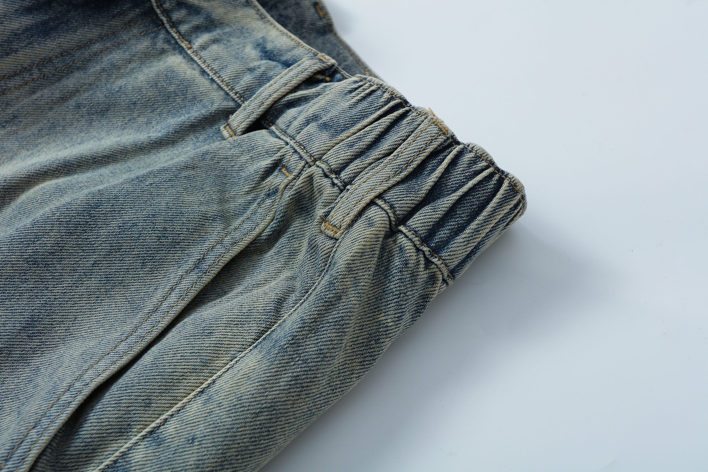 MAKEMORE Gradient Washed Wide-Leg Cargo Jeans, premium urban and streetwear designers apparel on PROJECTISR.com, MAKEMORE