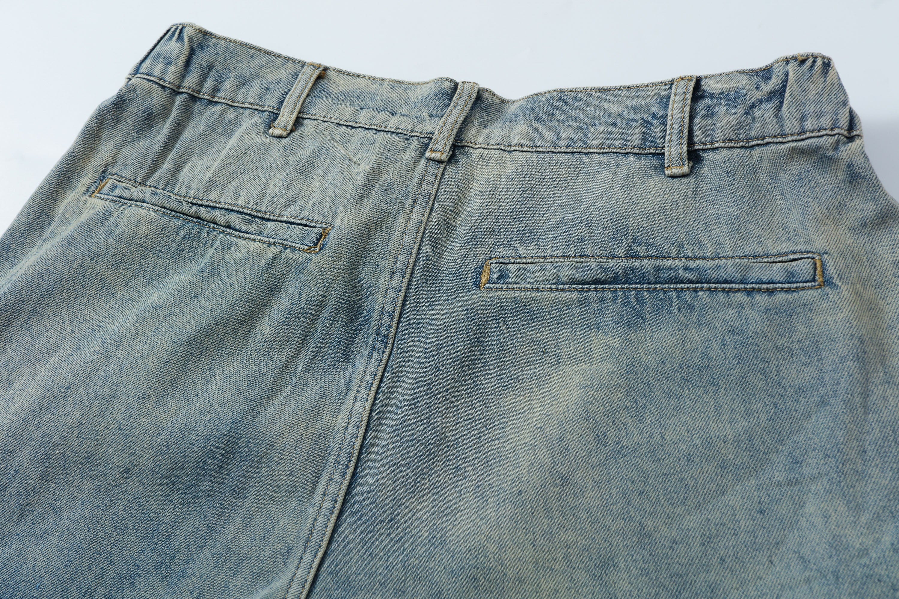 MAKEMORE Gradient Washed Wide-Leg Cargo Jeans, premium urban and streetwear designers apparel on PROJECTISR.com, MAKEMORE