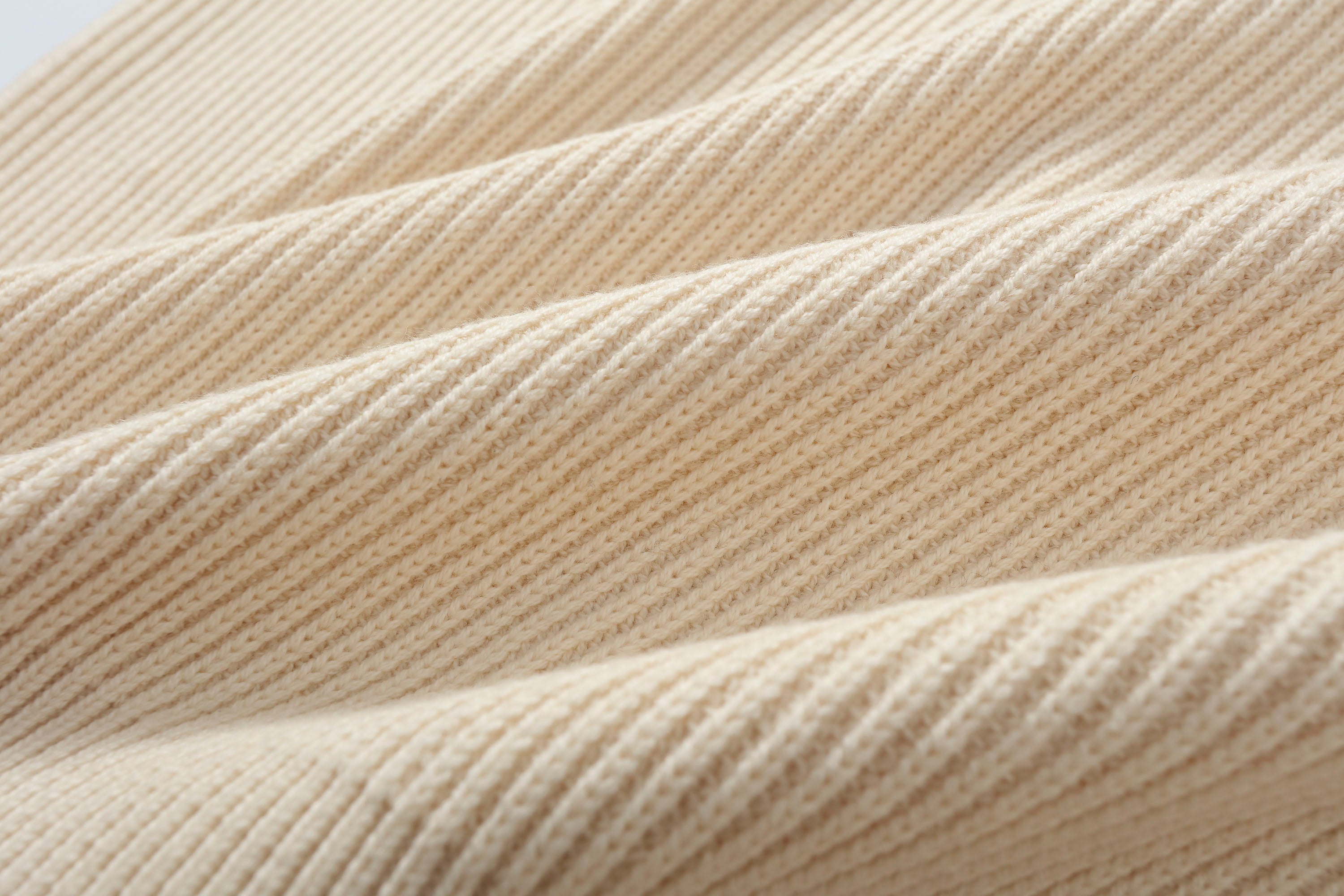 MAKEMORE Embossed Logo Rib Sweater