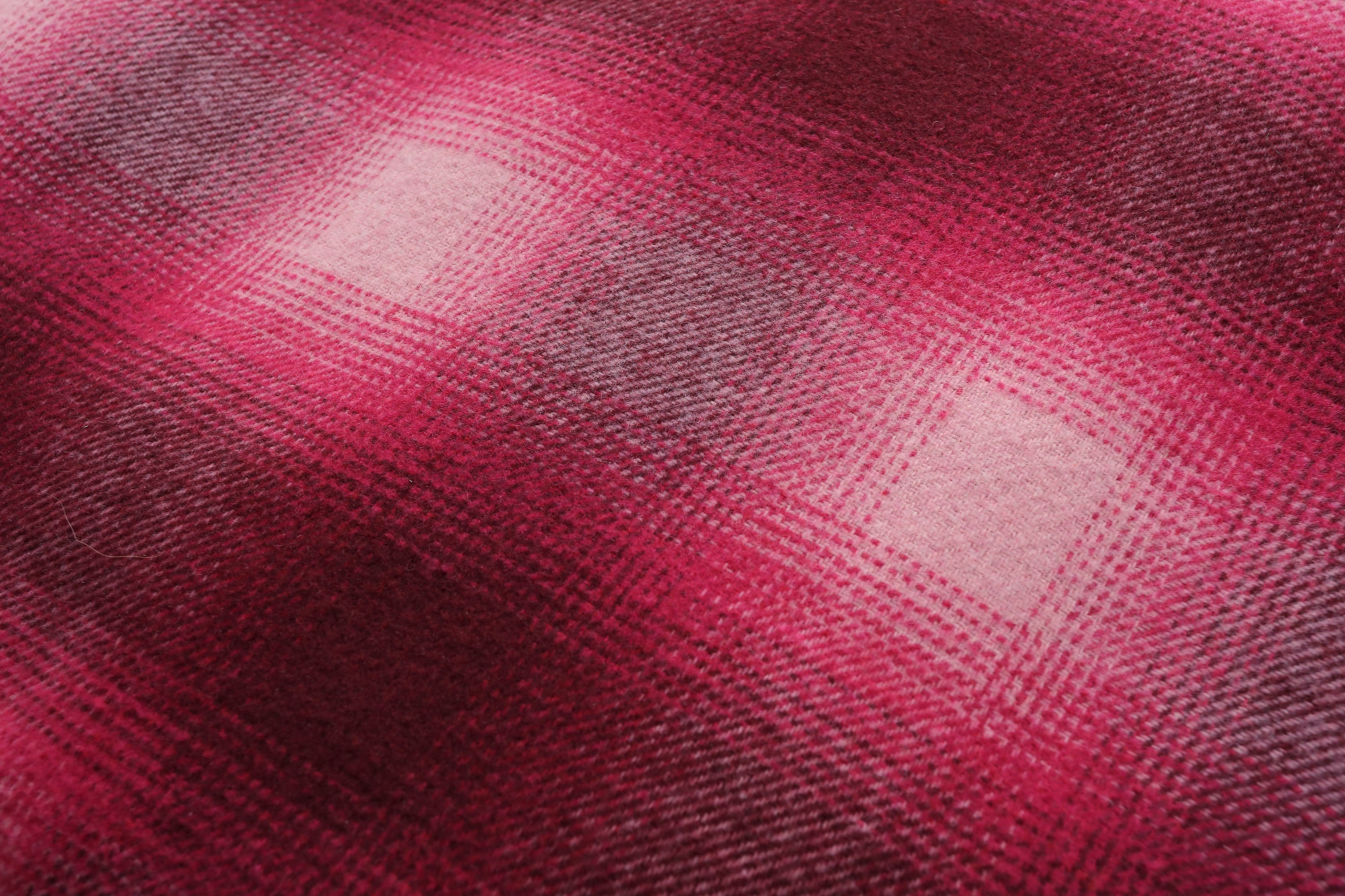 MAKEMORE Detachable Faux Fur Collar Plaid Jacket