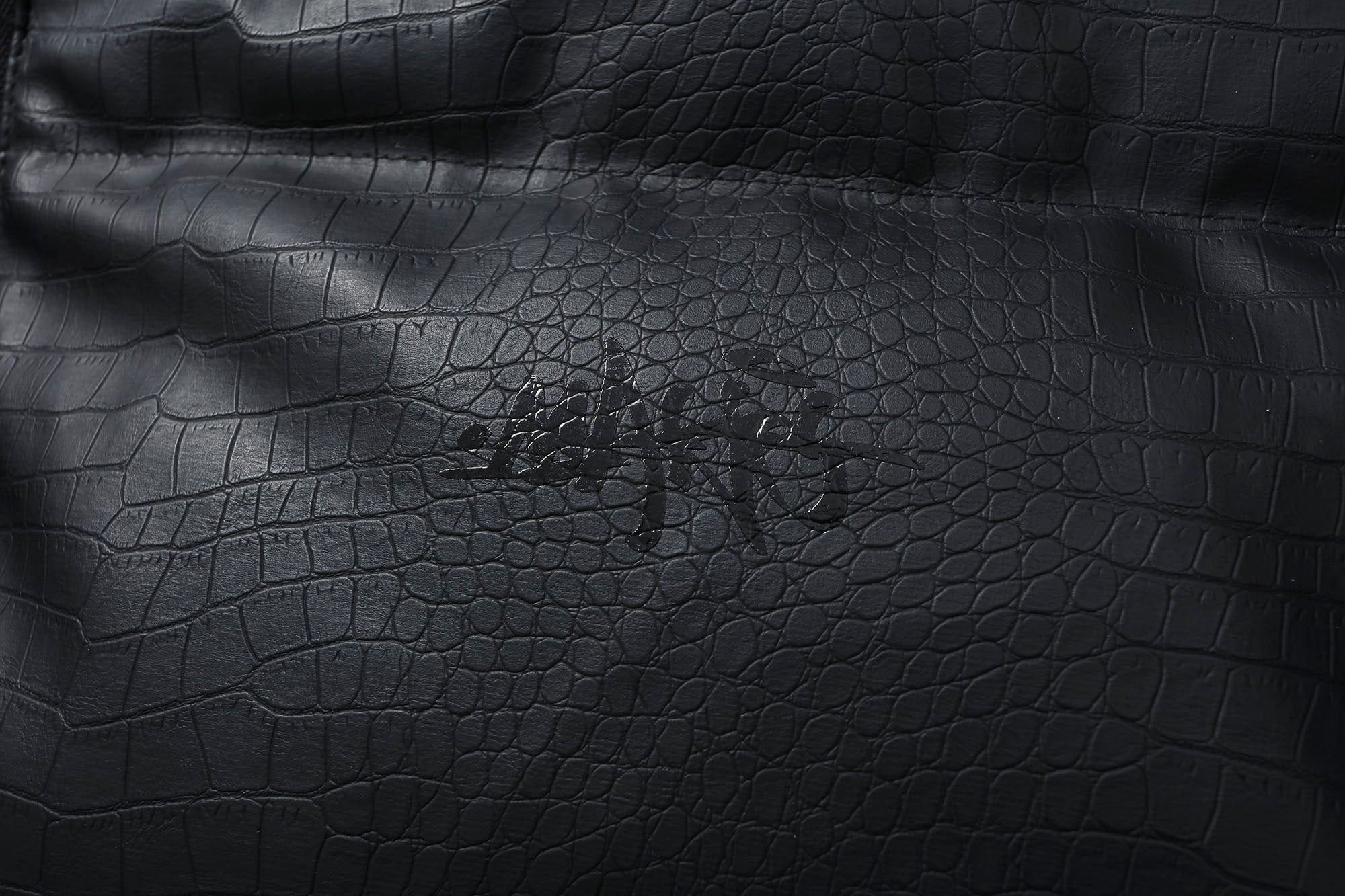MAKEMORE Croc Embossed PU Down Puffer Jacket