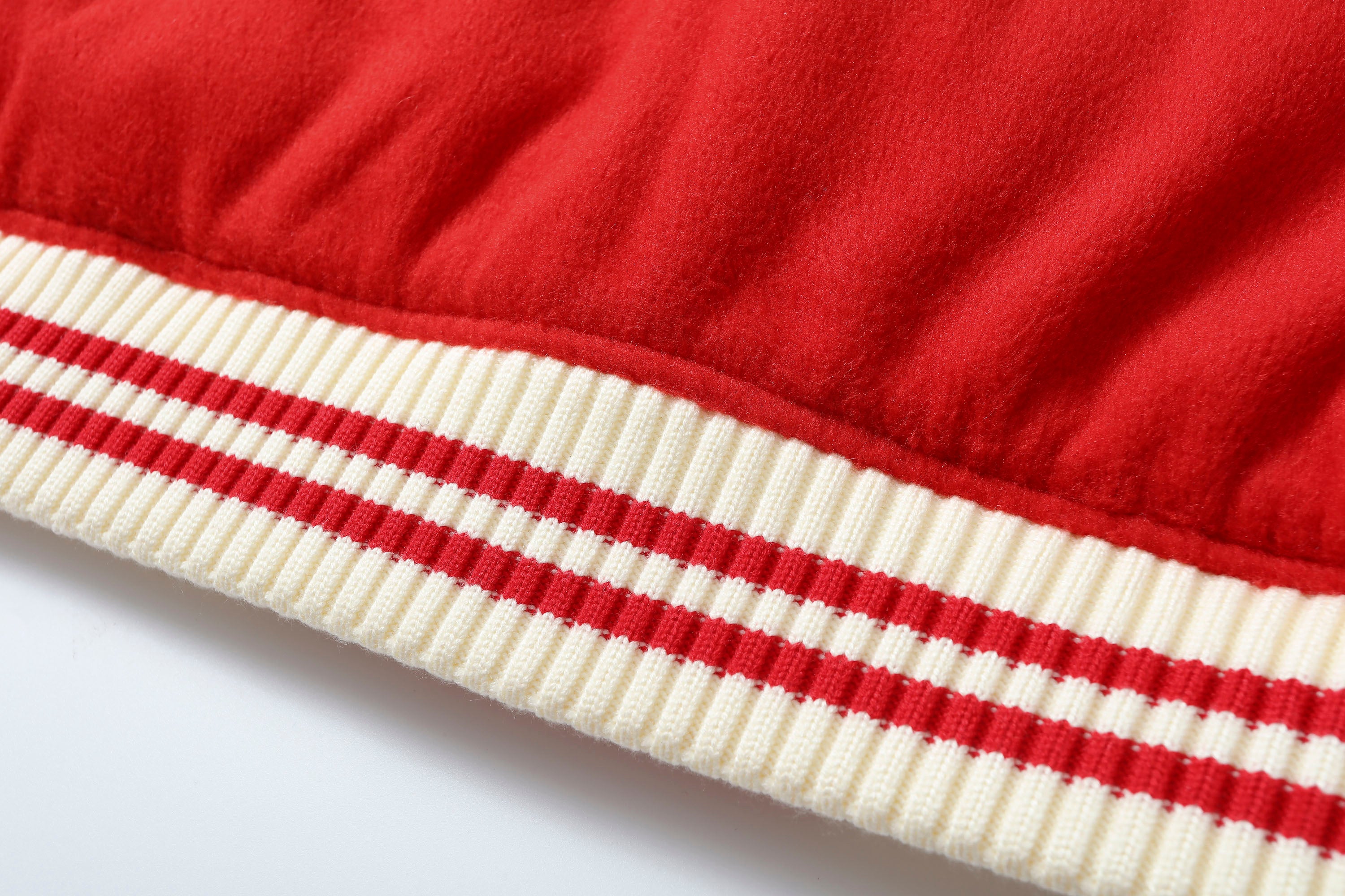 MAKEMORE Boxing Patch PU Sleeve Varsity Jacket
