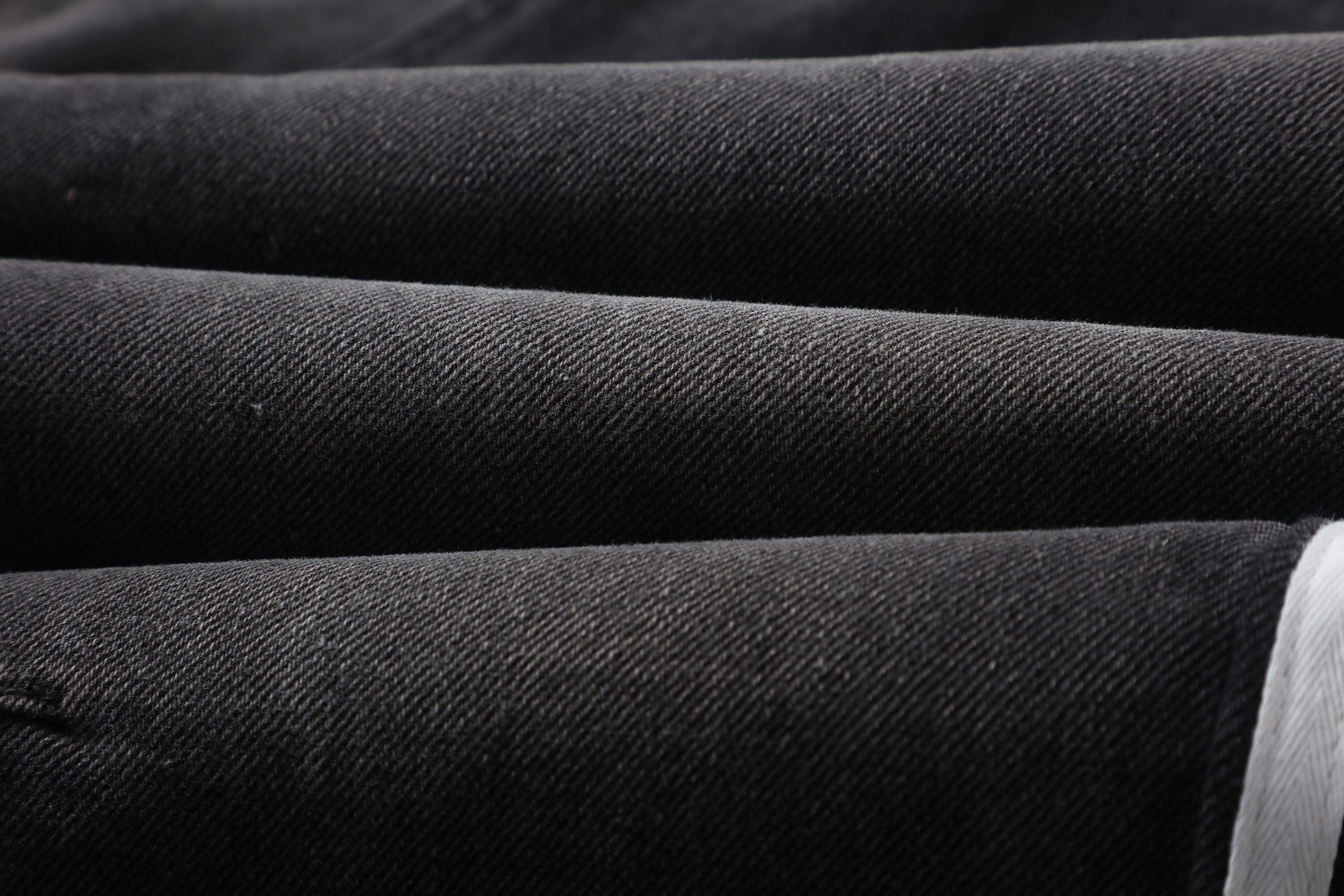 MAKEMORE Retro Washed Stripe Pleated Knees Jeans, premium urban and streetwear designers apparel on PROJECTISR.com, MAKEMORE