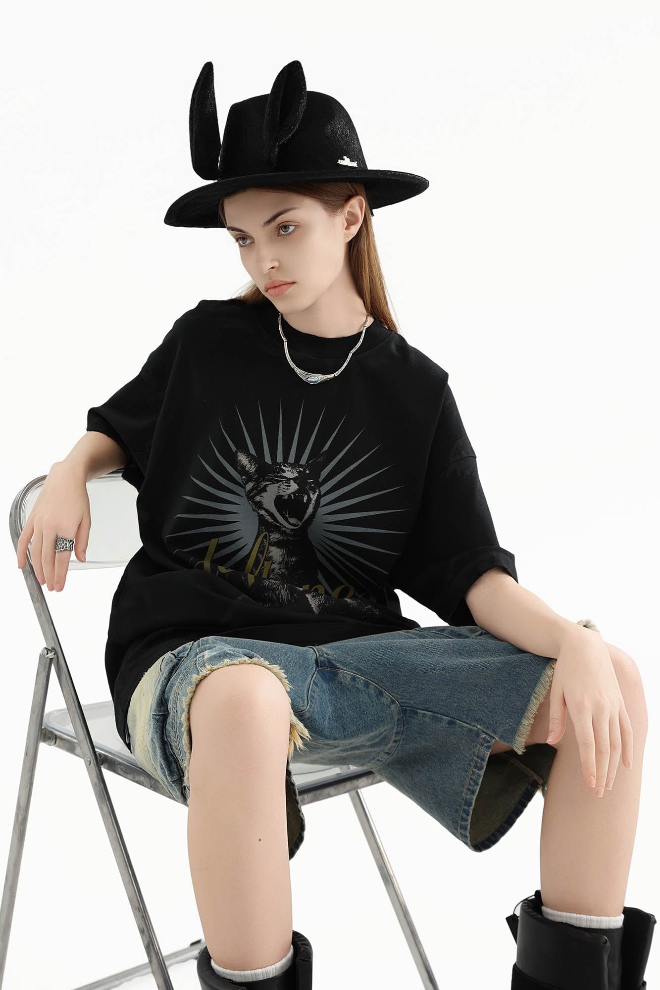 ERROR CODE ROBOT Screaming Cat Graphic Washed T-Shirt, premium urban and streetwear designers apparel on PROJECTISR.com, ERROR CODE ROBOT