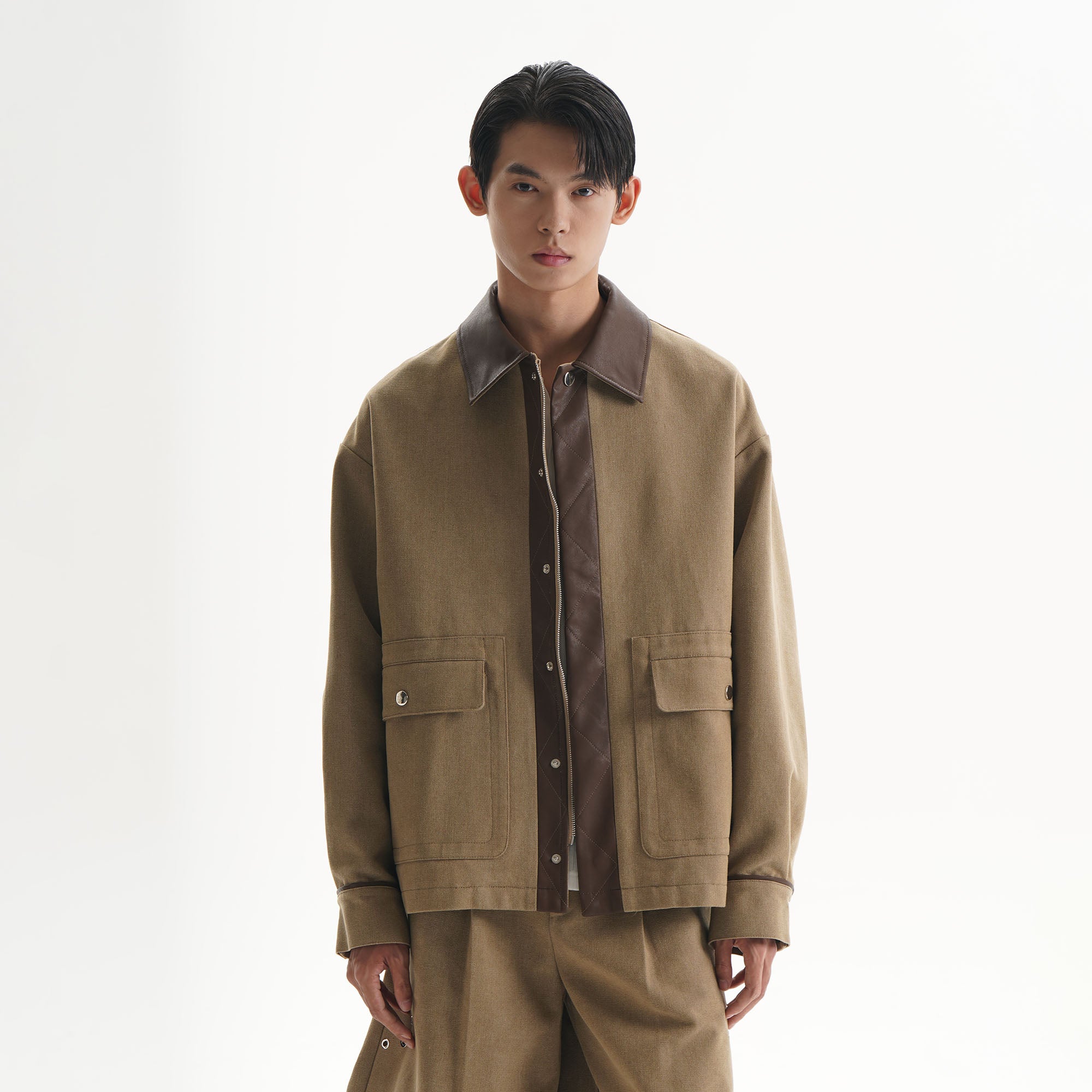 ORAL UTOPIA PU Panel Utility Jacket