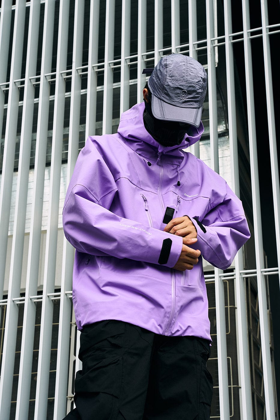 ENSHADOWER Asymmetric Water-Proof Windbreaker, premium urban and streetwear designers apparel on PROJECTISR.com, ENSHADOWER