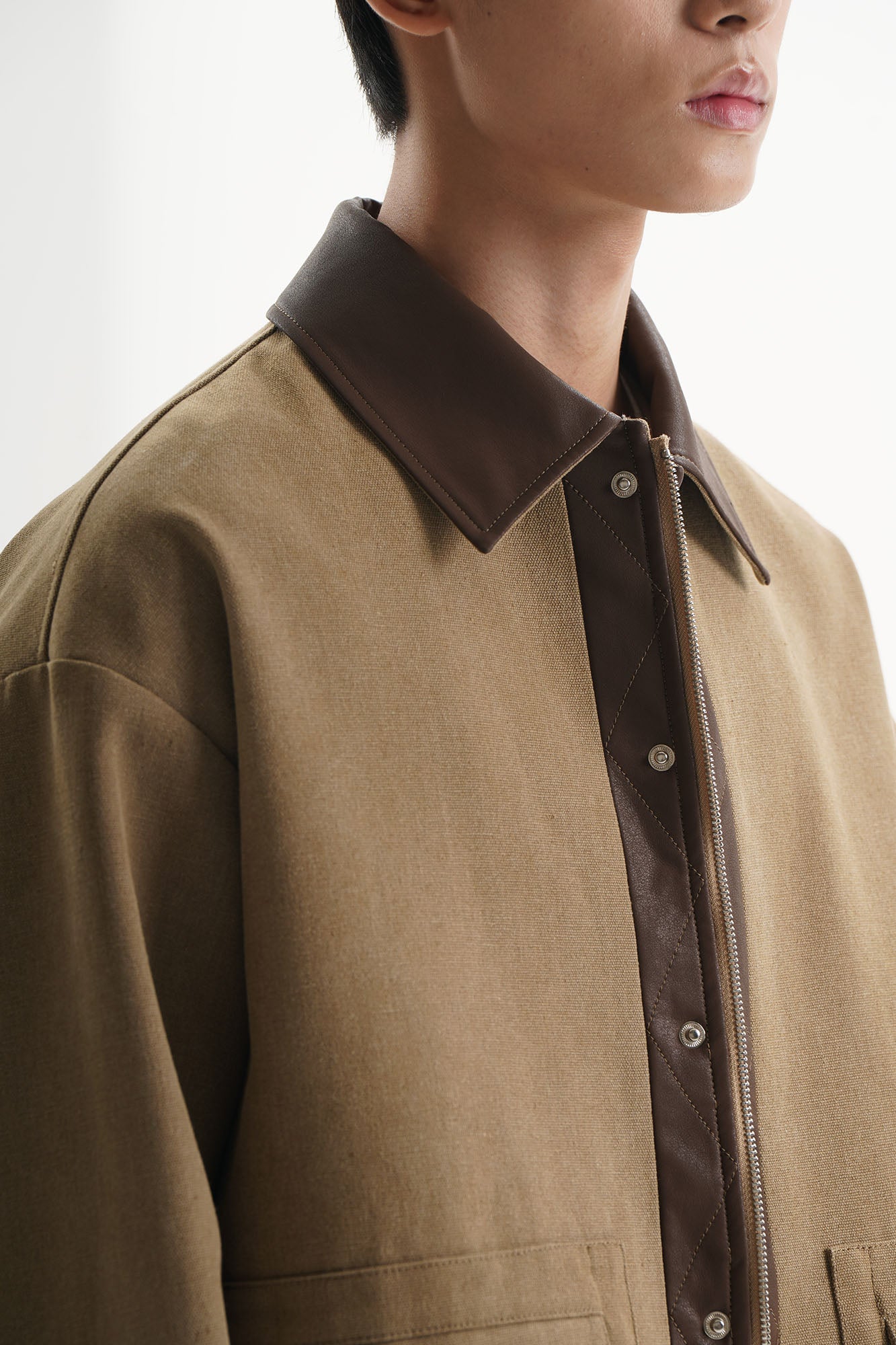 ORAL UTOPIA PU Panel Utility Jacket