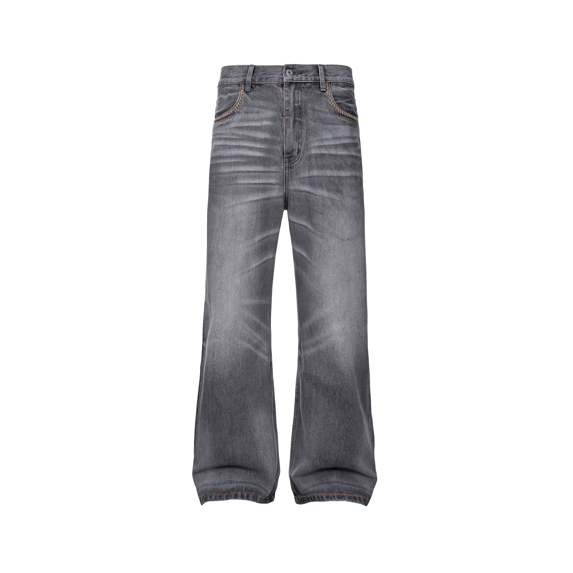 CATSSTAC Classic Whiskering Washed Jeans, premium urban and streetwear designers apparel on PROJECTISR.com, CATSSTAC