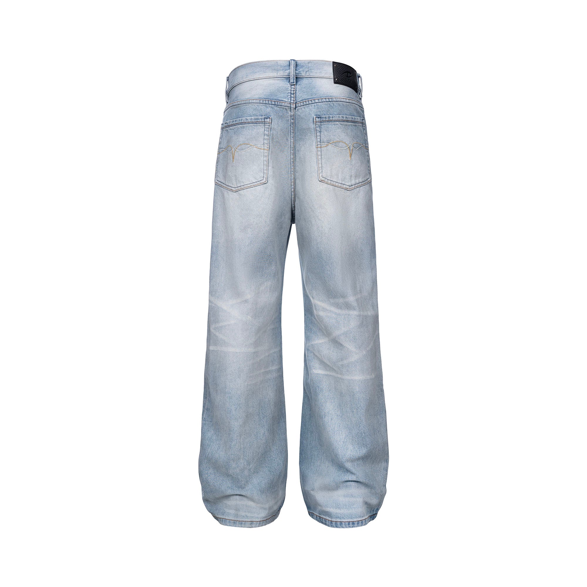 CATSSTAC Classic Whiskering Washed Jeans, premium urban and streetwear designers apparel on PROJECTISR.com, CATSSTAC