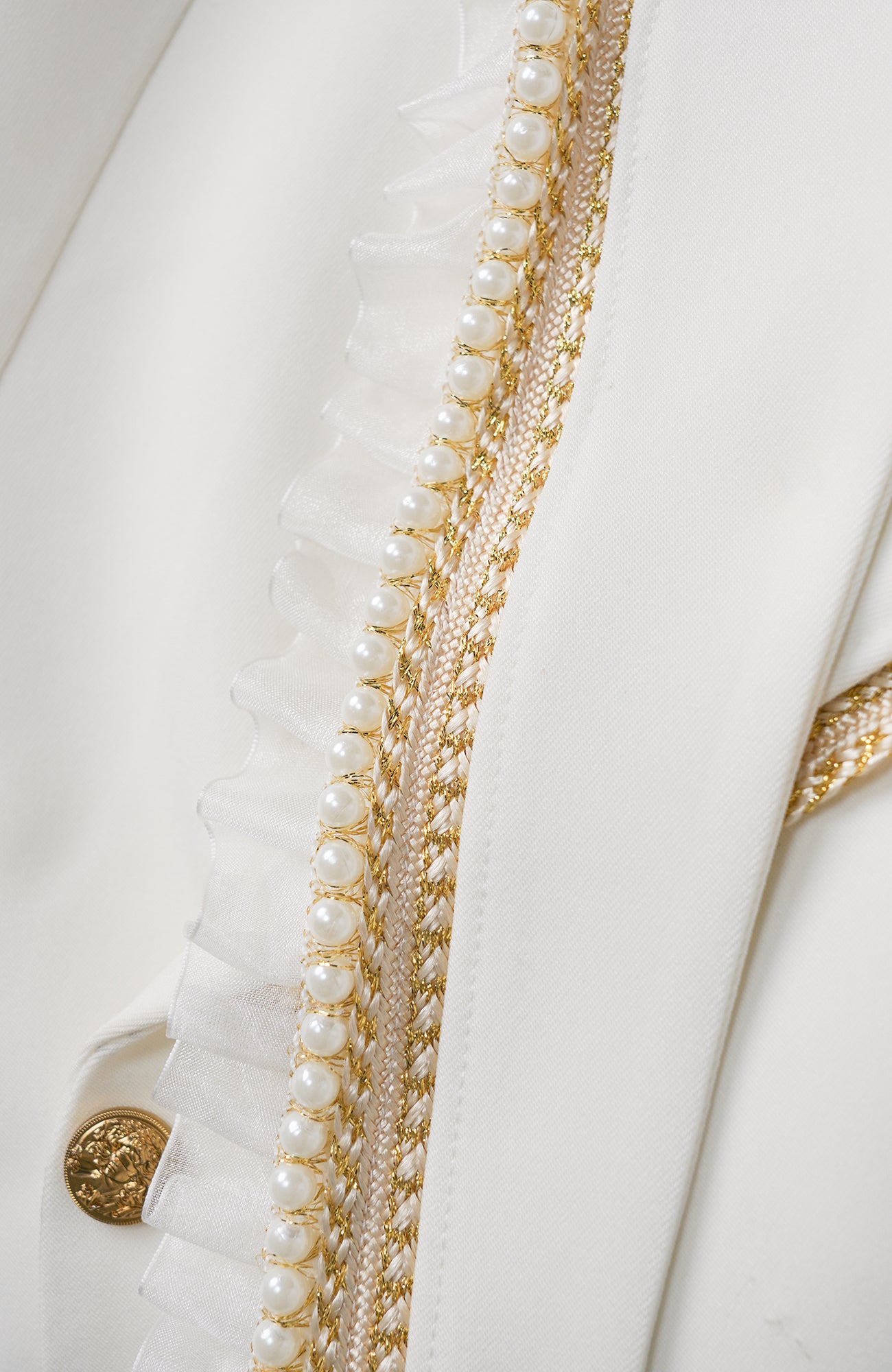 SHANG JIE Phoenix Embroidered Lace-Trim Blazer, premium urban and streetwear designers apparel on PROJECTISR.com, SHANG JIE