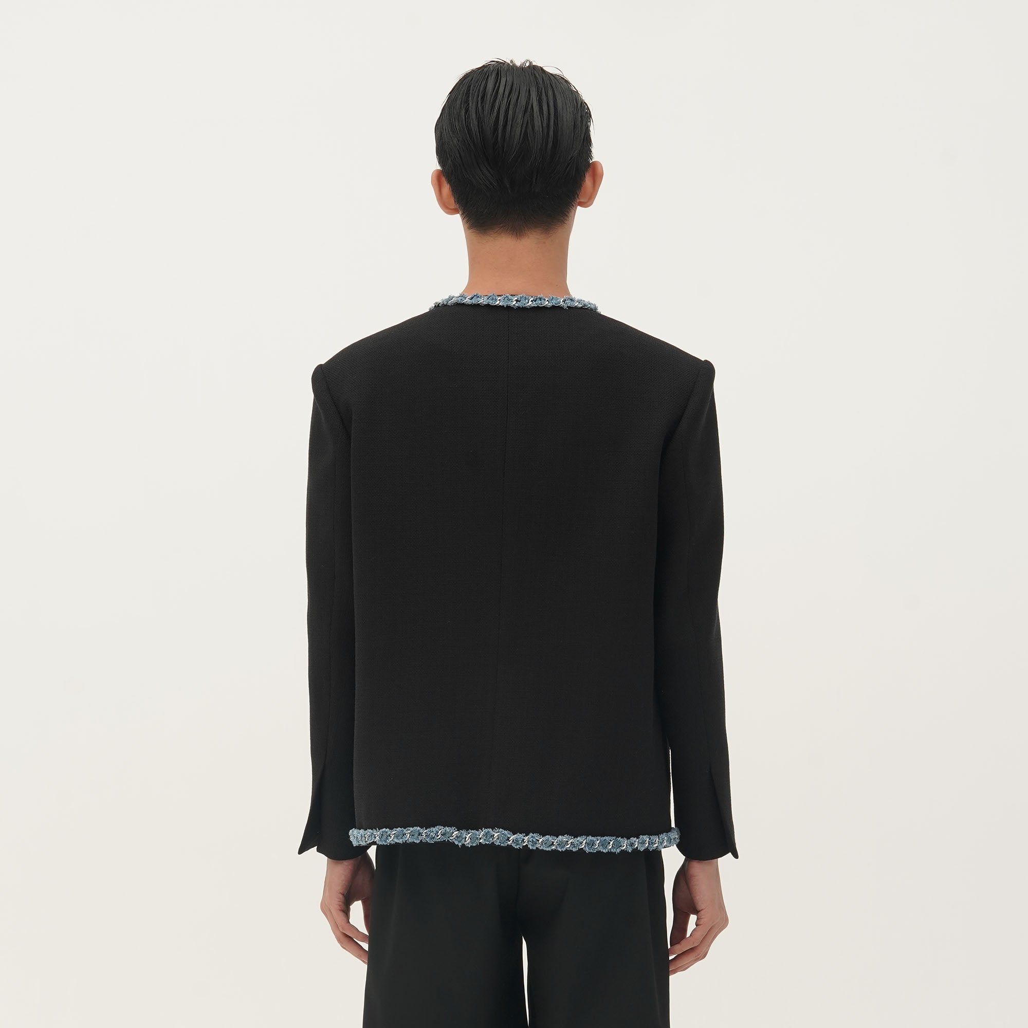 ORAL UTOPIA Tweed Trimmed Edge Jacket, premium urban and streetwear designers apparel on PROJECTISR.com, ORAL UTOPIA