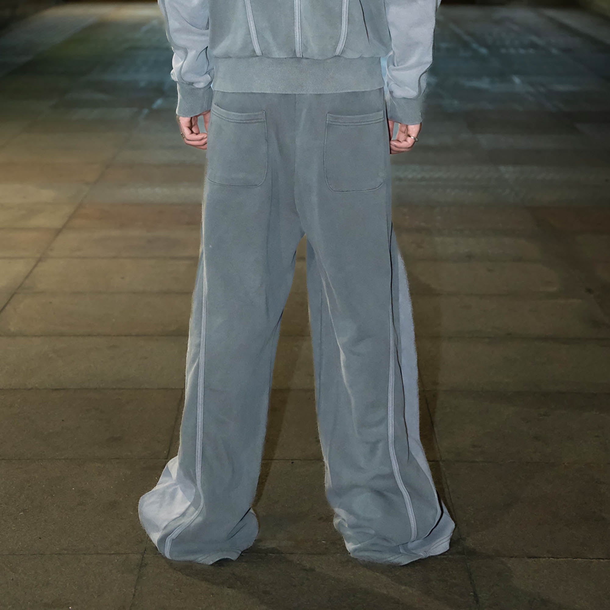 PHANTOMHUNTER Circuit Paneled Wide-Leg Track Pants