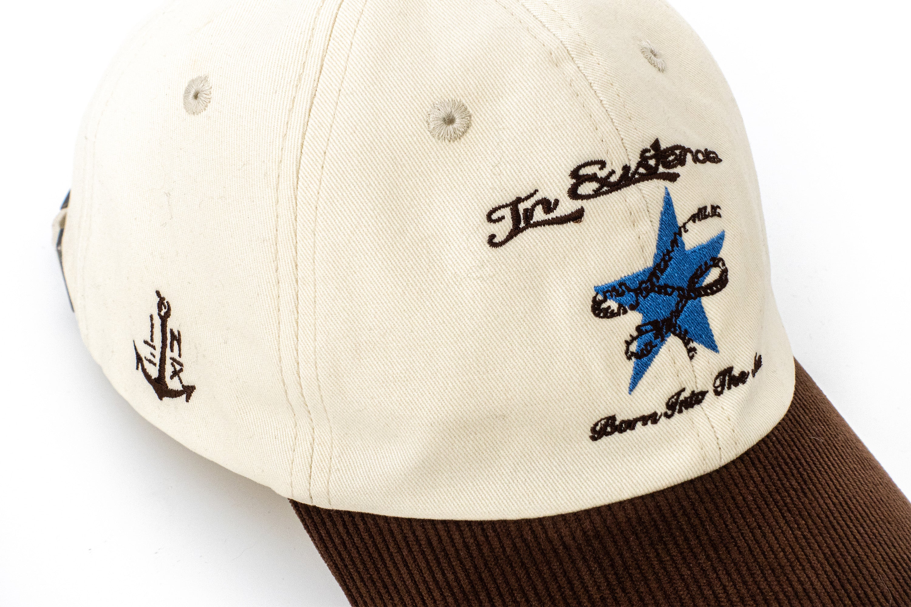 IN EXISTENCE Embroidered Star Corduroy-Brim Baseball Cap