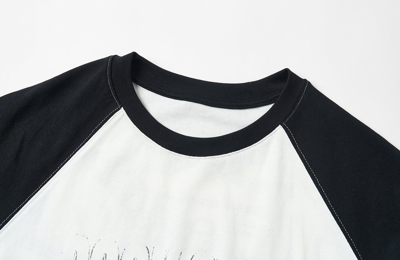 SAVAGEGROWTHWORLD Washed Rockstar Raglan T-Shirt