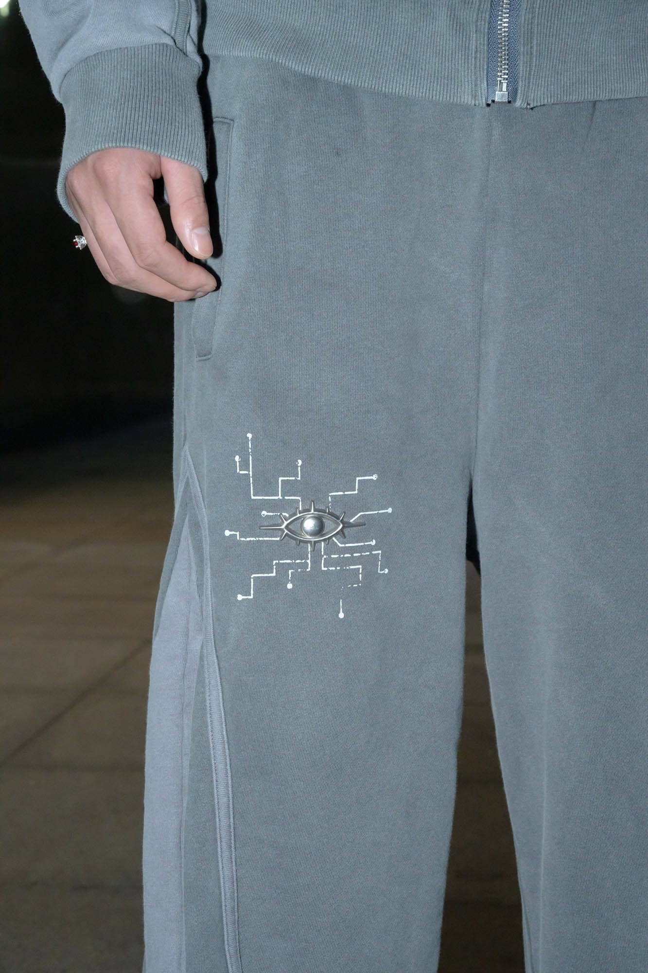 PHANTOMHUNTER Circuit Paneled Wide-Leg Track Pants