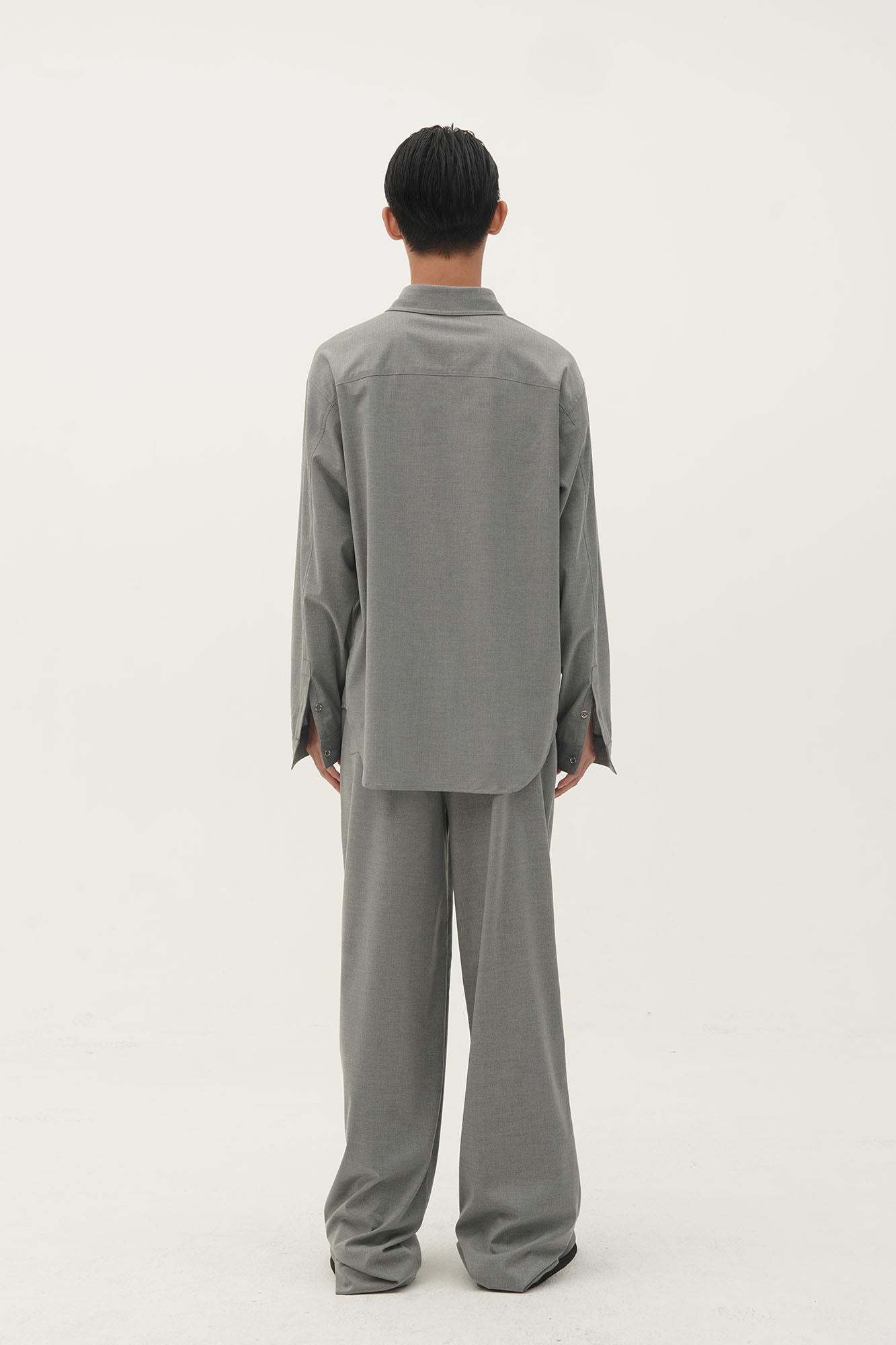 ORAL UTOPIA Spiral Embellished Wool-Blend Shirt