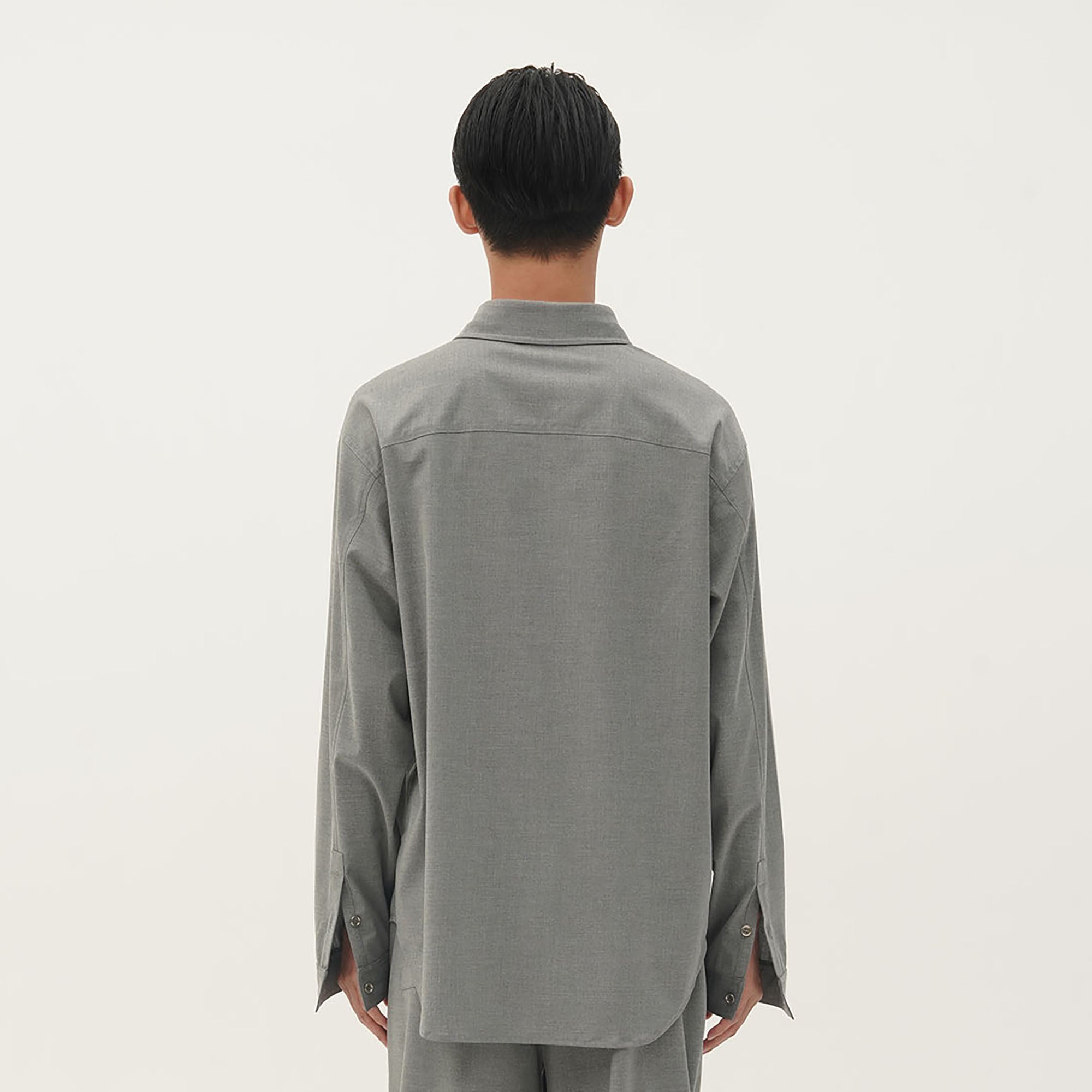 ORAL UTOPIA Spiral Embellished Wool-Blend Shirt