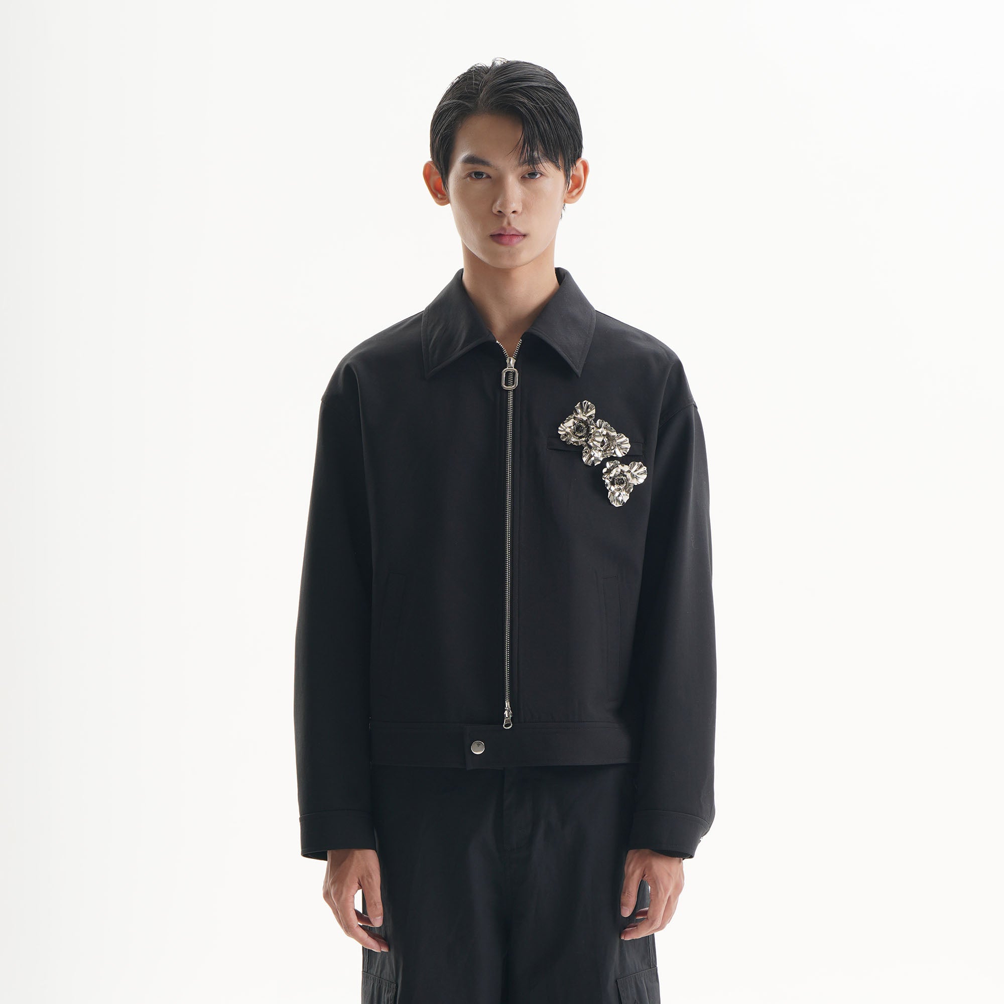 ORAL UTOPIA Metal Floral Acetate Jacket, premium urban and streetwear designers apparel on PROJECTISR.com, ORAL UTOPIA