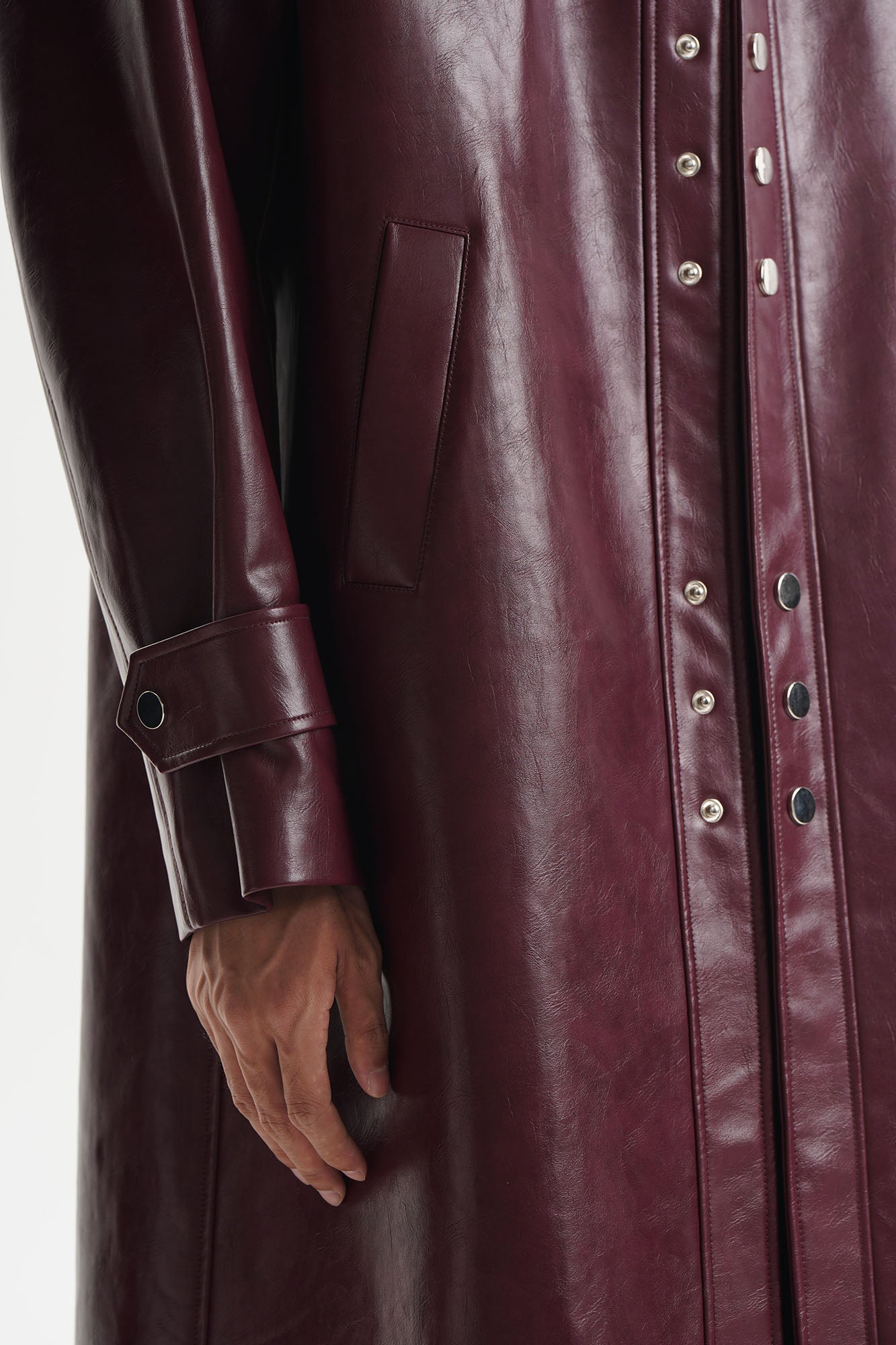 ORAL UTOPIA Glossy PU Coat Ancora Red