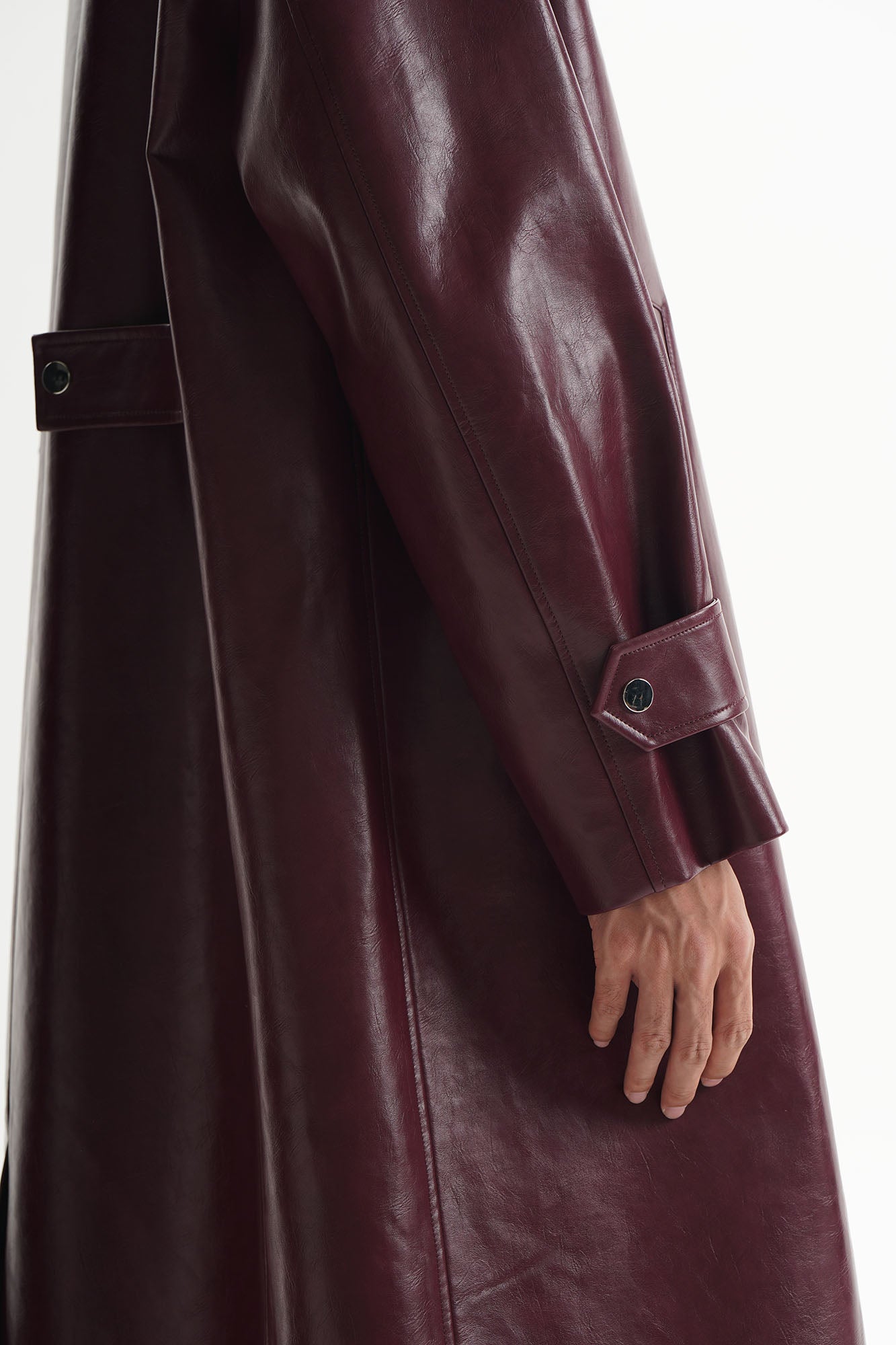 ORAL UTOPIA Glossy PU Coat Ancora Red